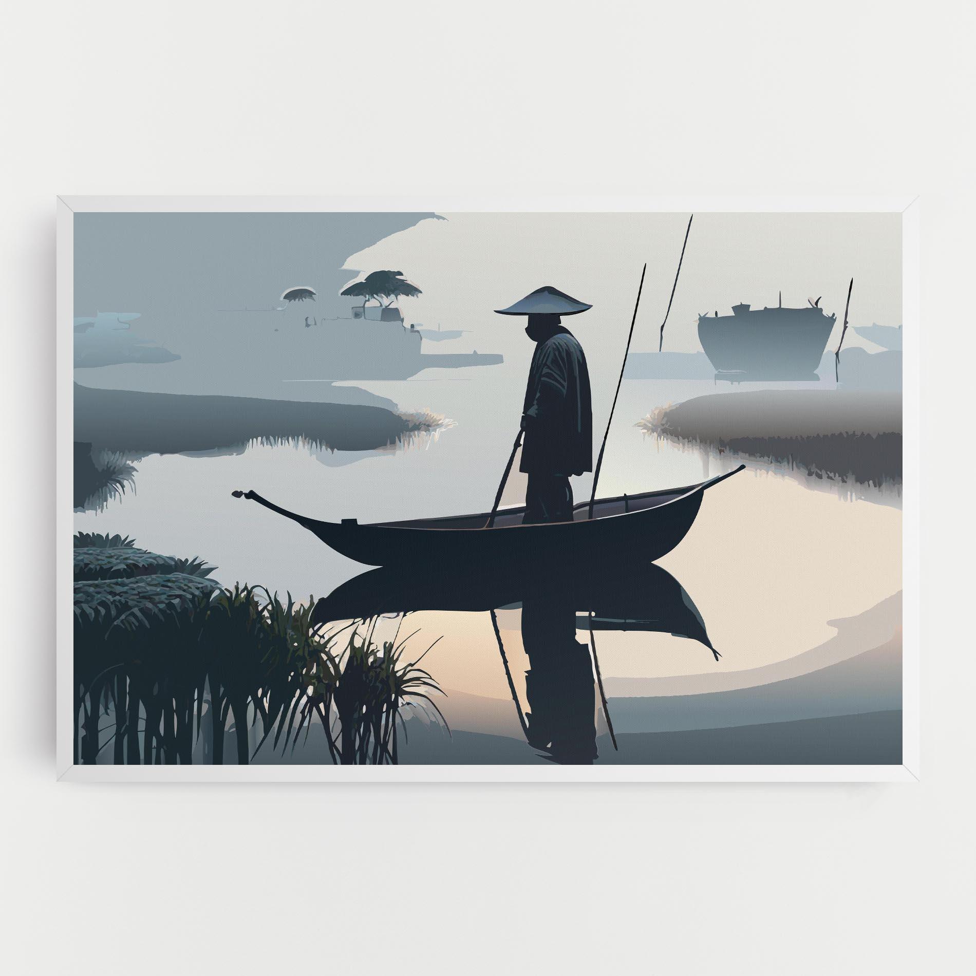 Leinwandbild Japan Fisherman mockup 0