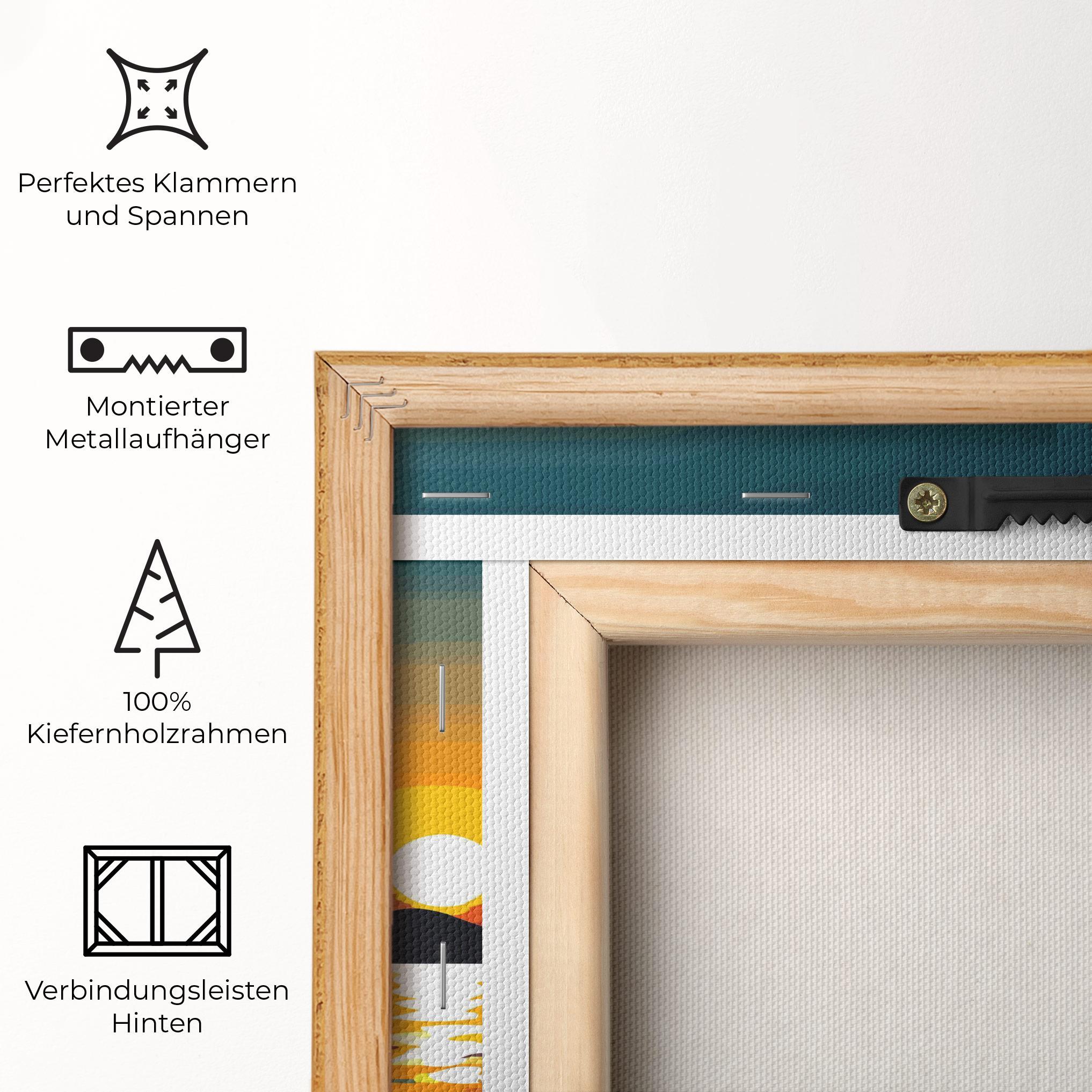 Leinwandbild Sunset Art Lake mockup 5