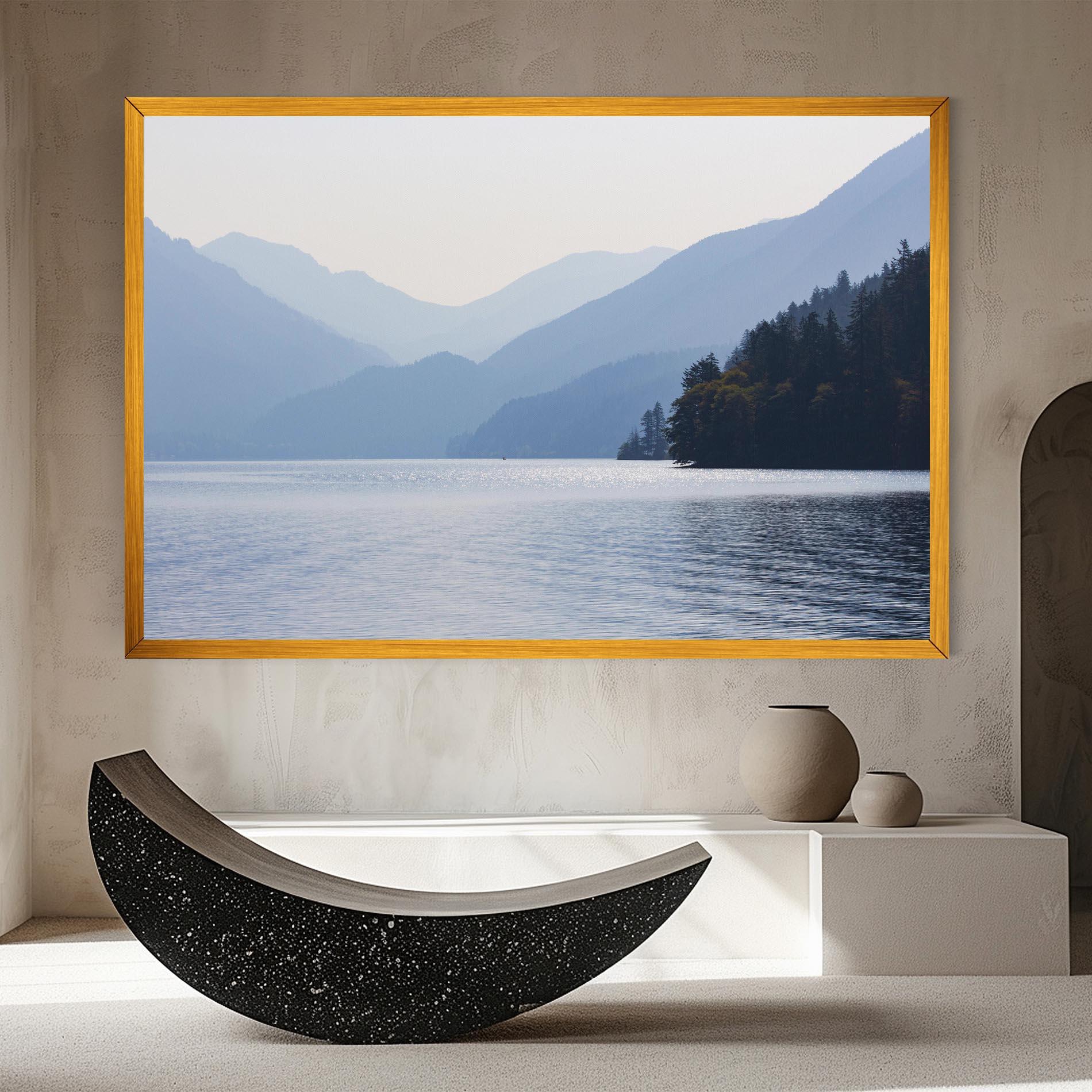 Leinwandbild Grey Lake View mockup 8