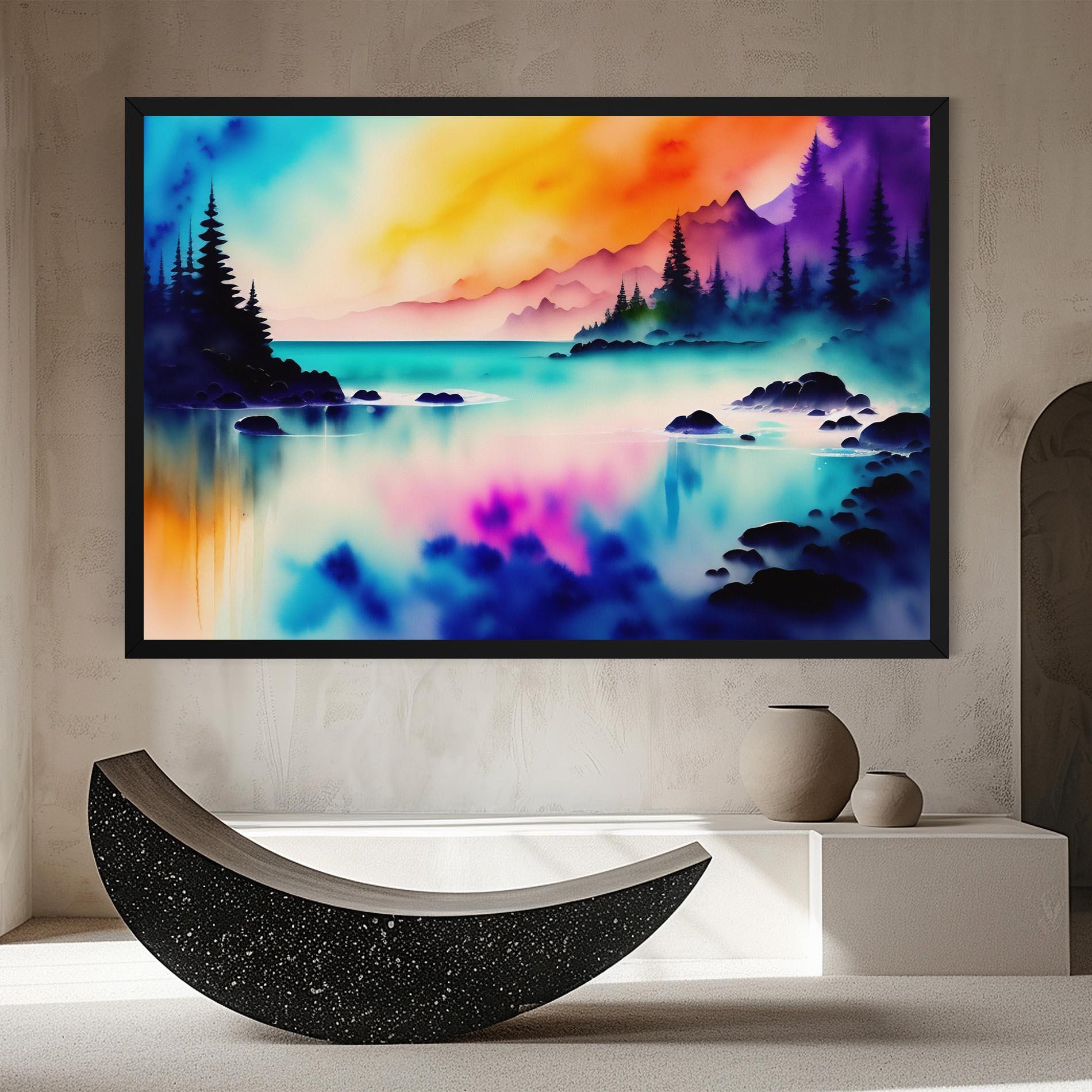Leinwandbild Lake Painting mockup 8
