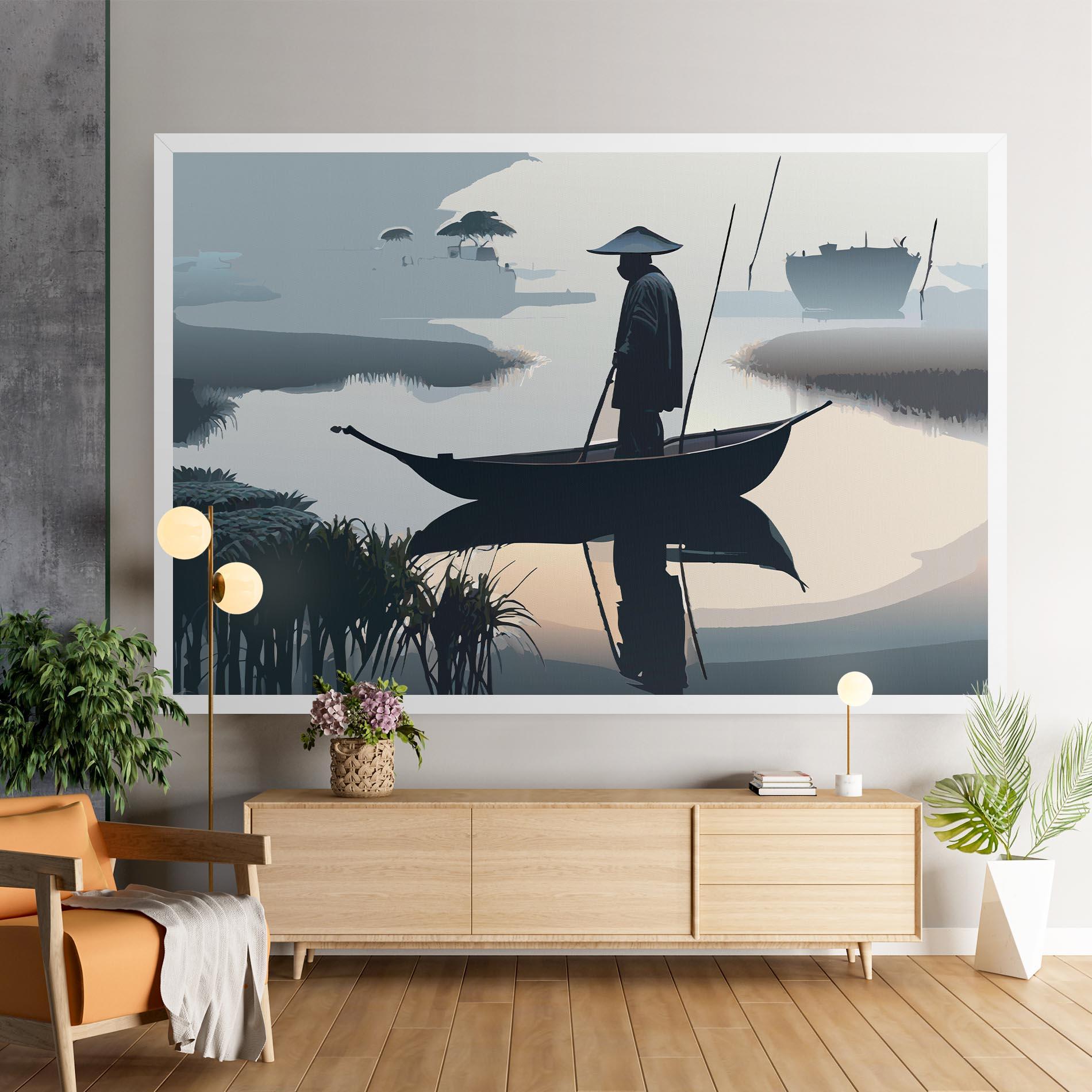 Leinwandbild Japan Fisherman mockup 9