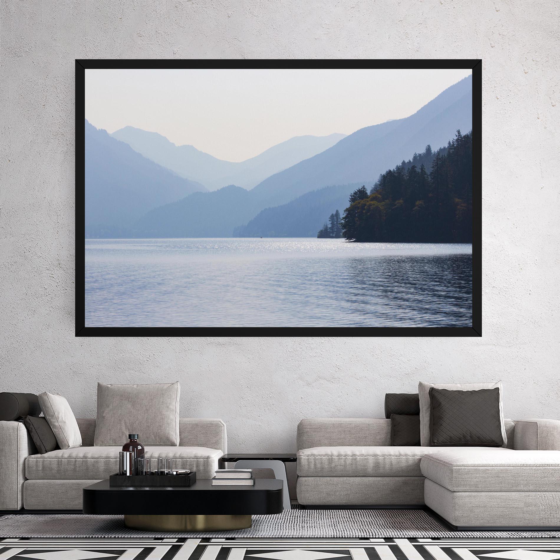 Leinwandbild Grey Lake View mockup 2