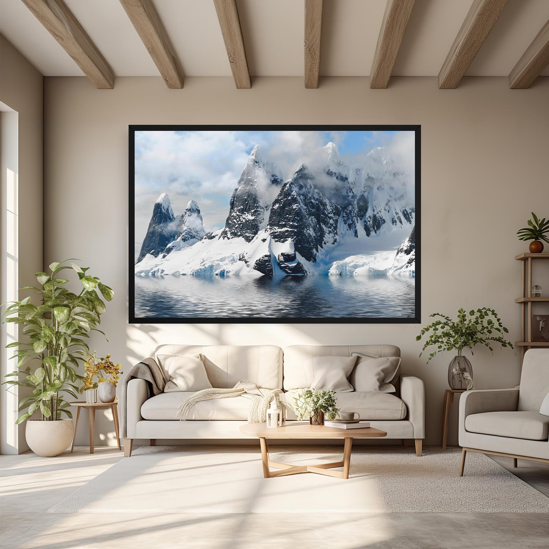 Leinwandbild Glacial Mountains mockup 6