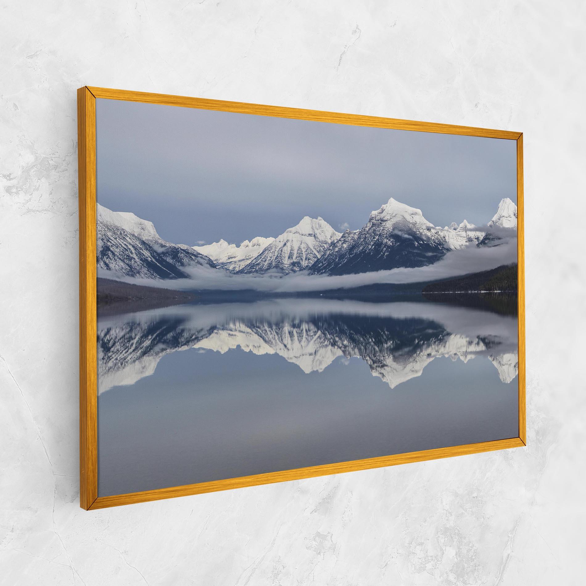 Leinwandbild Beautiful Snowy Mountain mockup 1