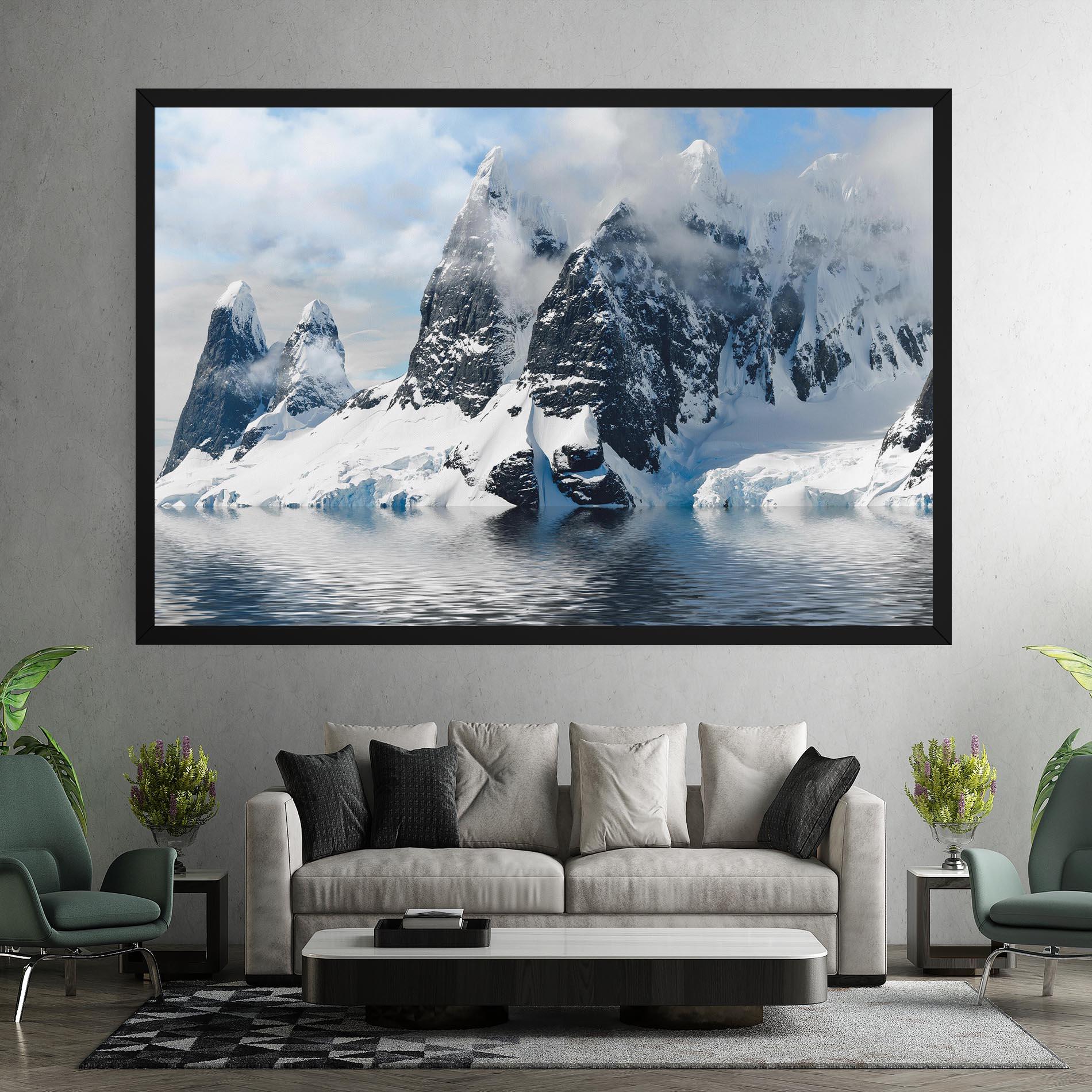 Leinwandbild Glacial Mountains mockup 7