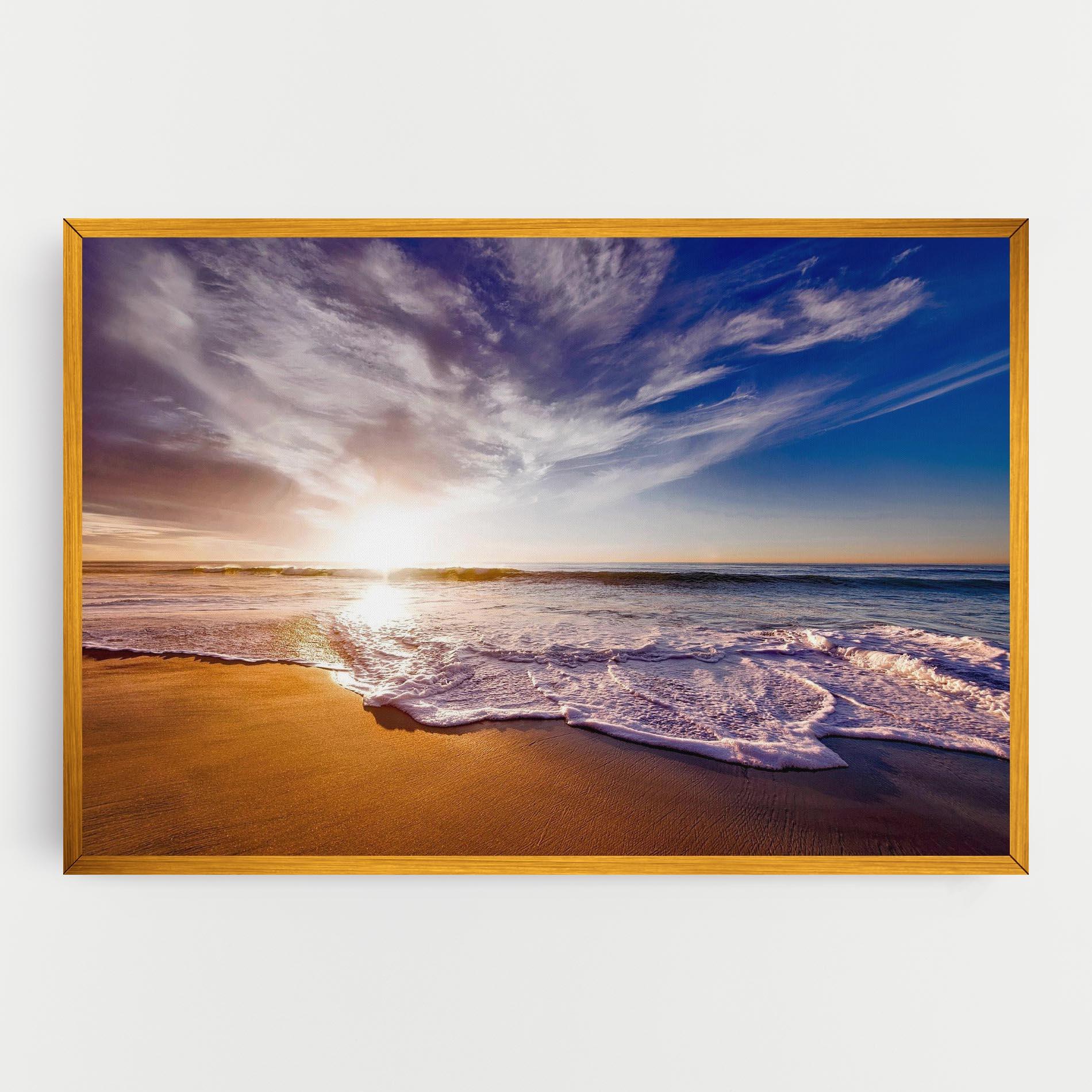 Leinwandbild Beach Sunrise mockup 0