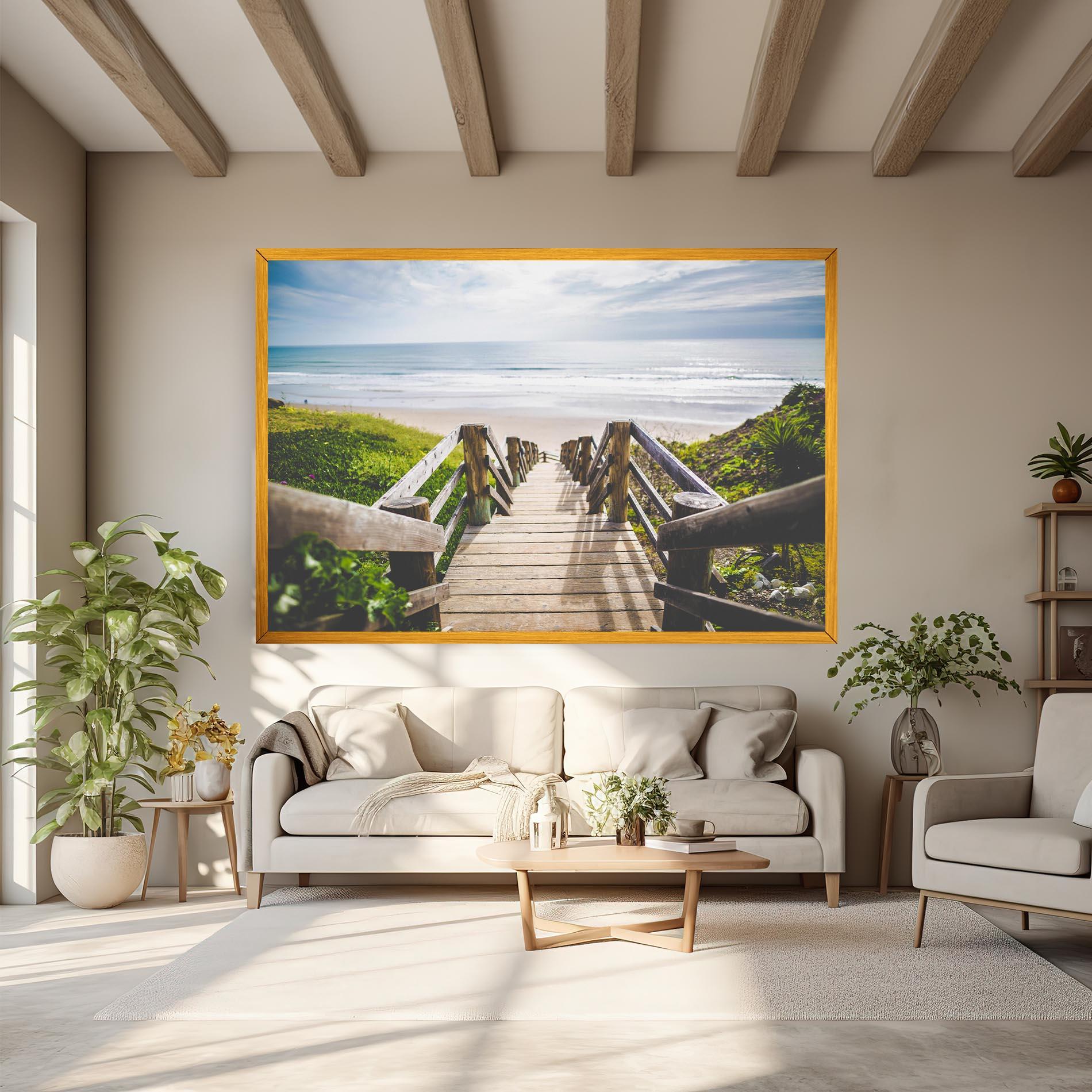 Leinwandbild Beach Road mockup 6