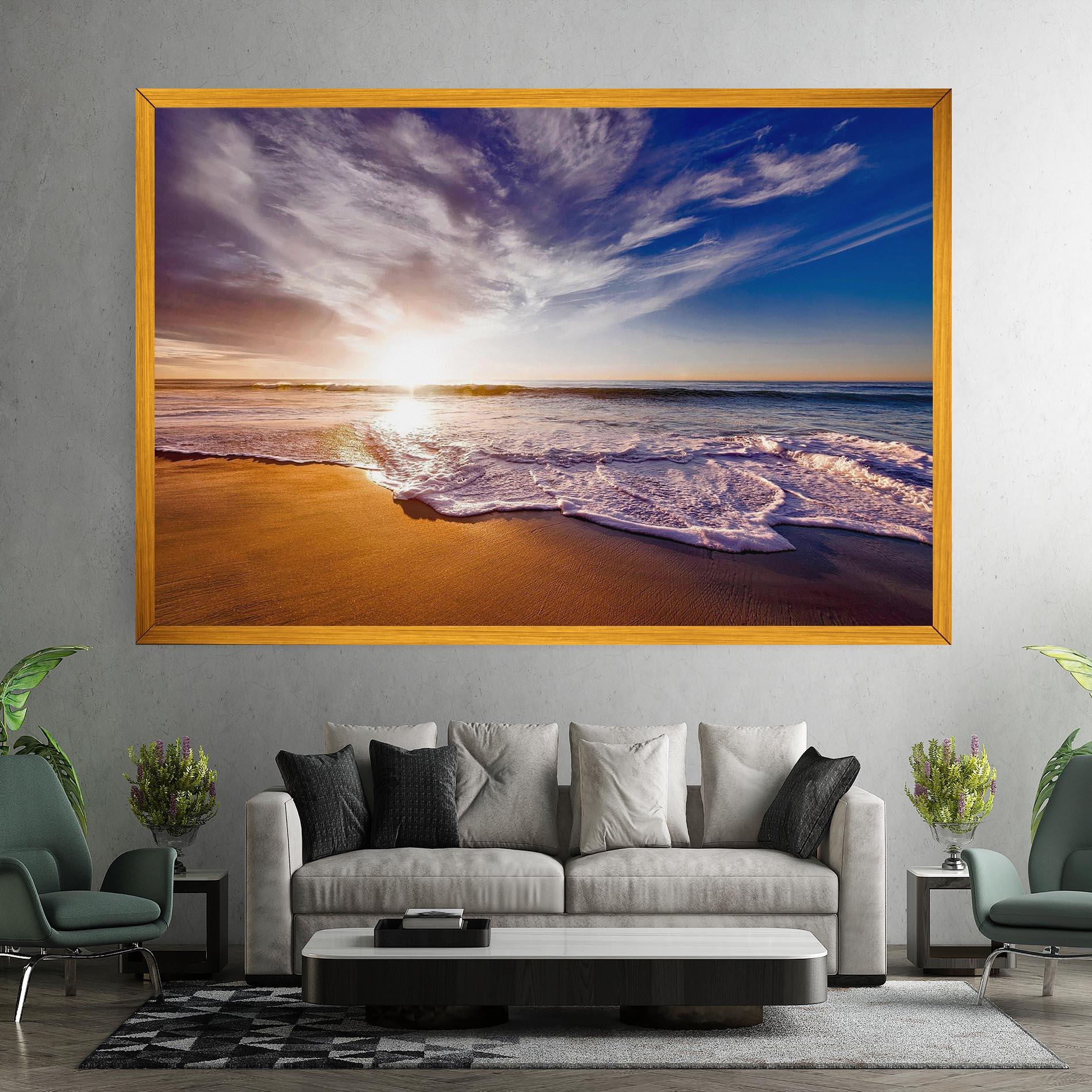 Leinwandbild Beach Sunrise mockup 7