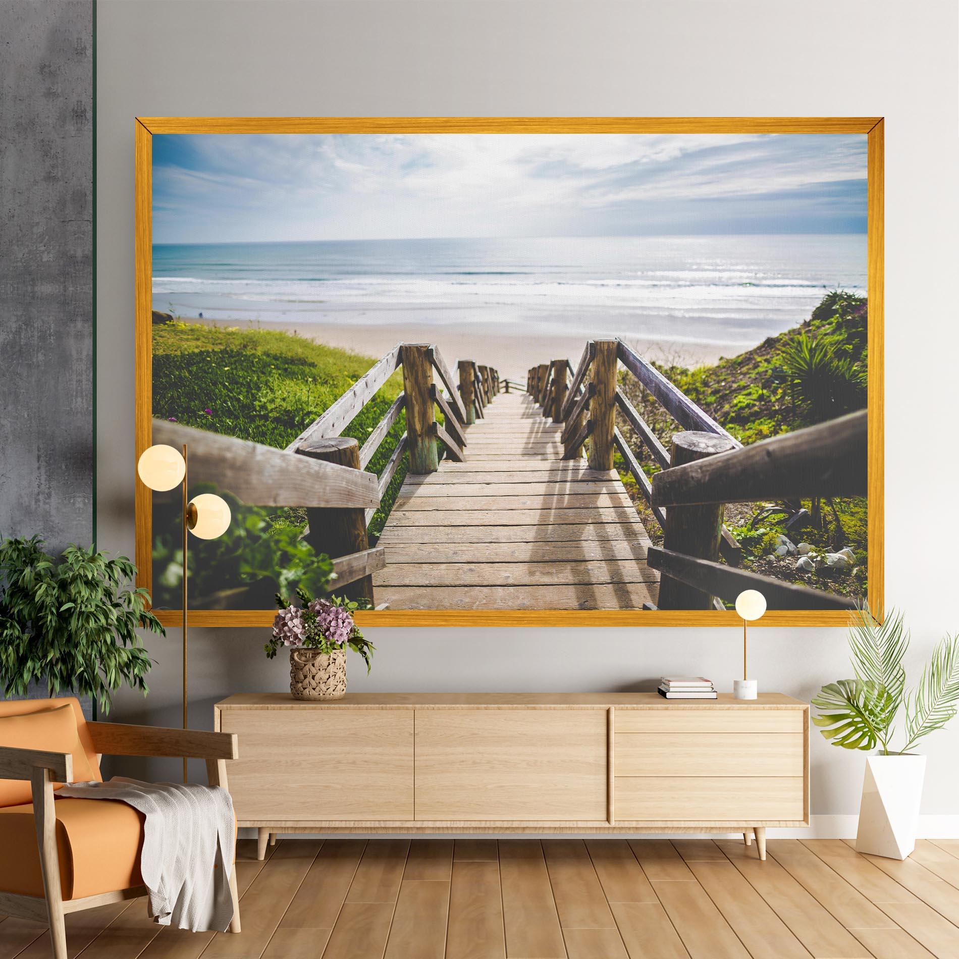 Leinwandbild Beach Road mockup 9