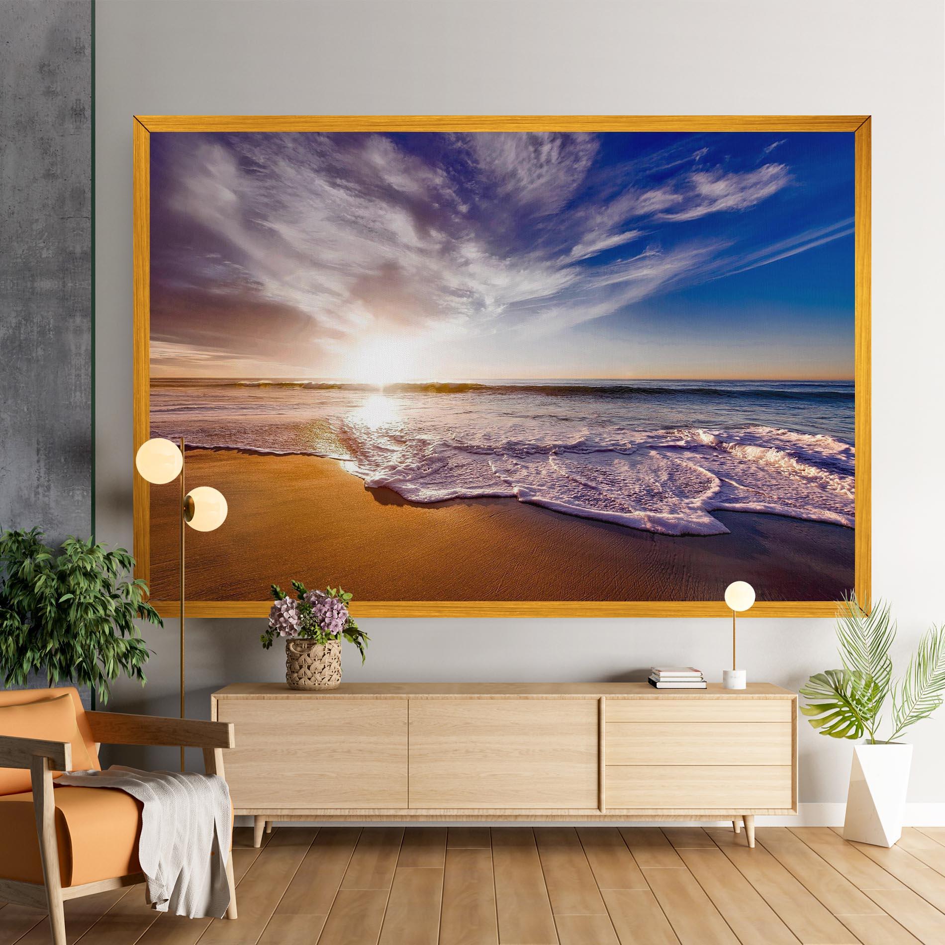Leinwandbild Beach Sunrise mockup 9