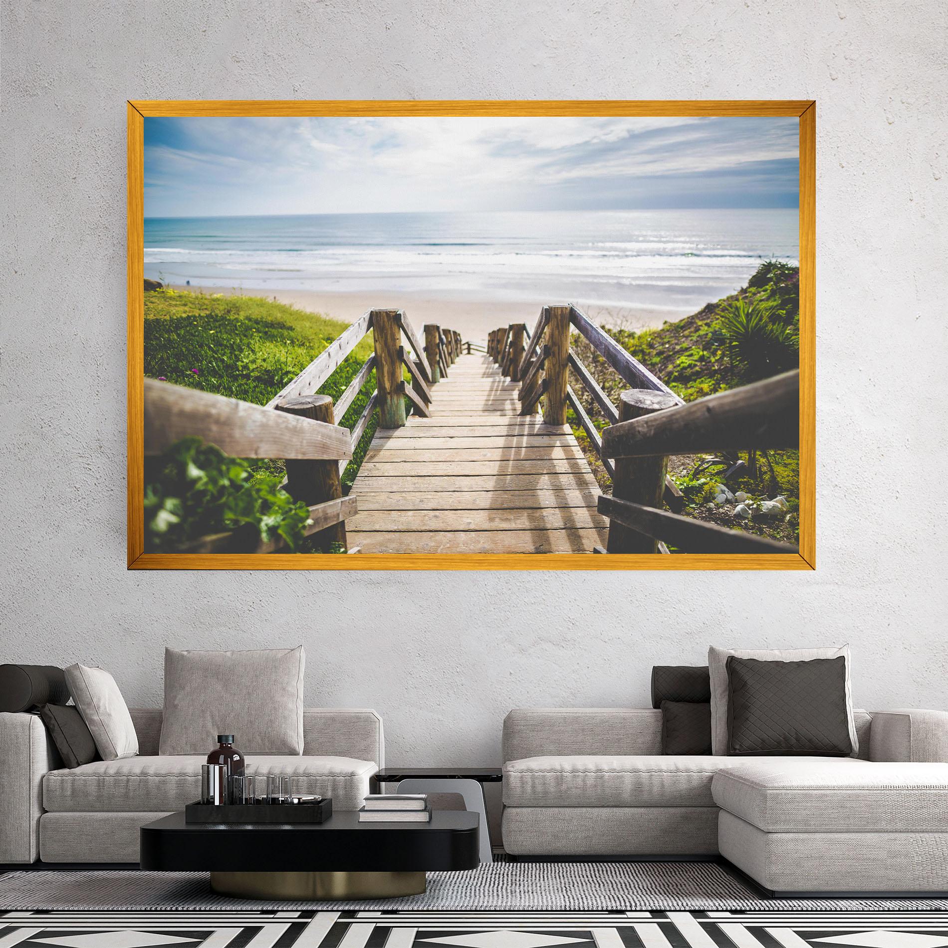 Leinwandbild Beach Road mockup 2