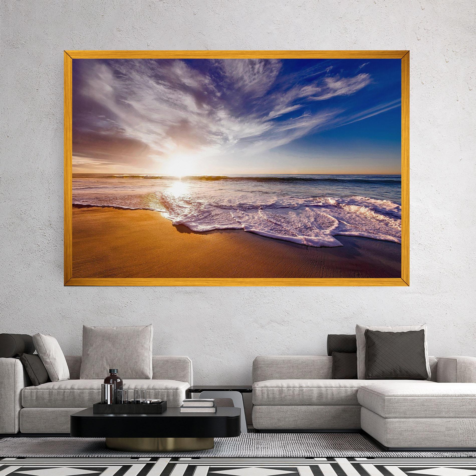 Leinwandbild Beach Sunrise mockup 2