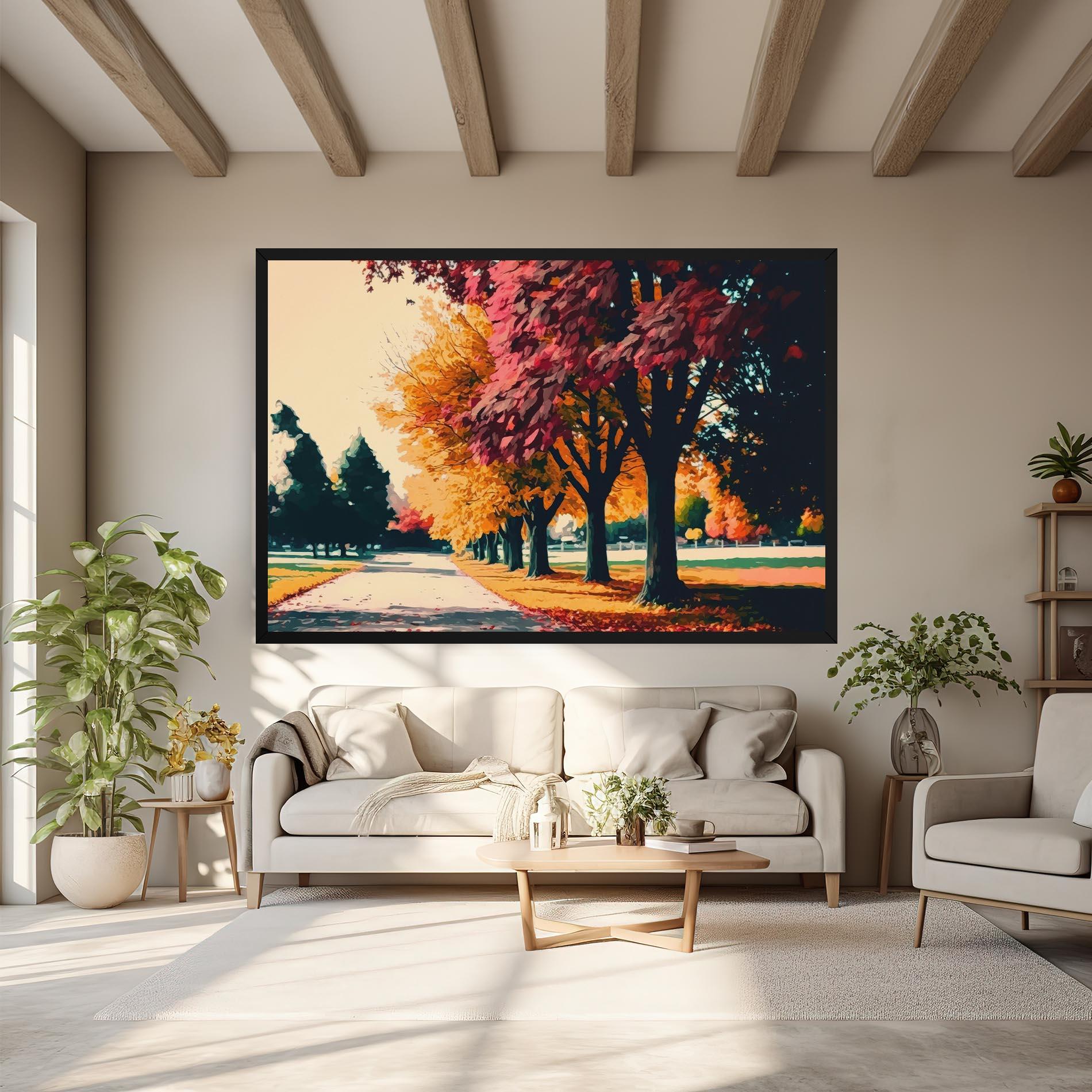 Leinwandbild Autumn Park mockup 6