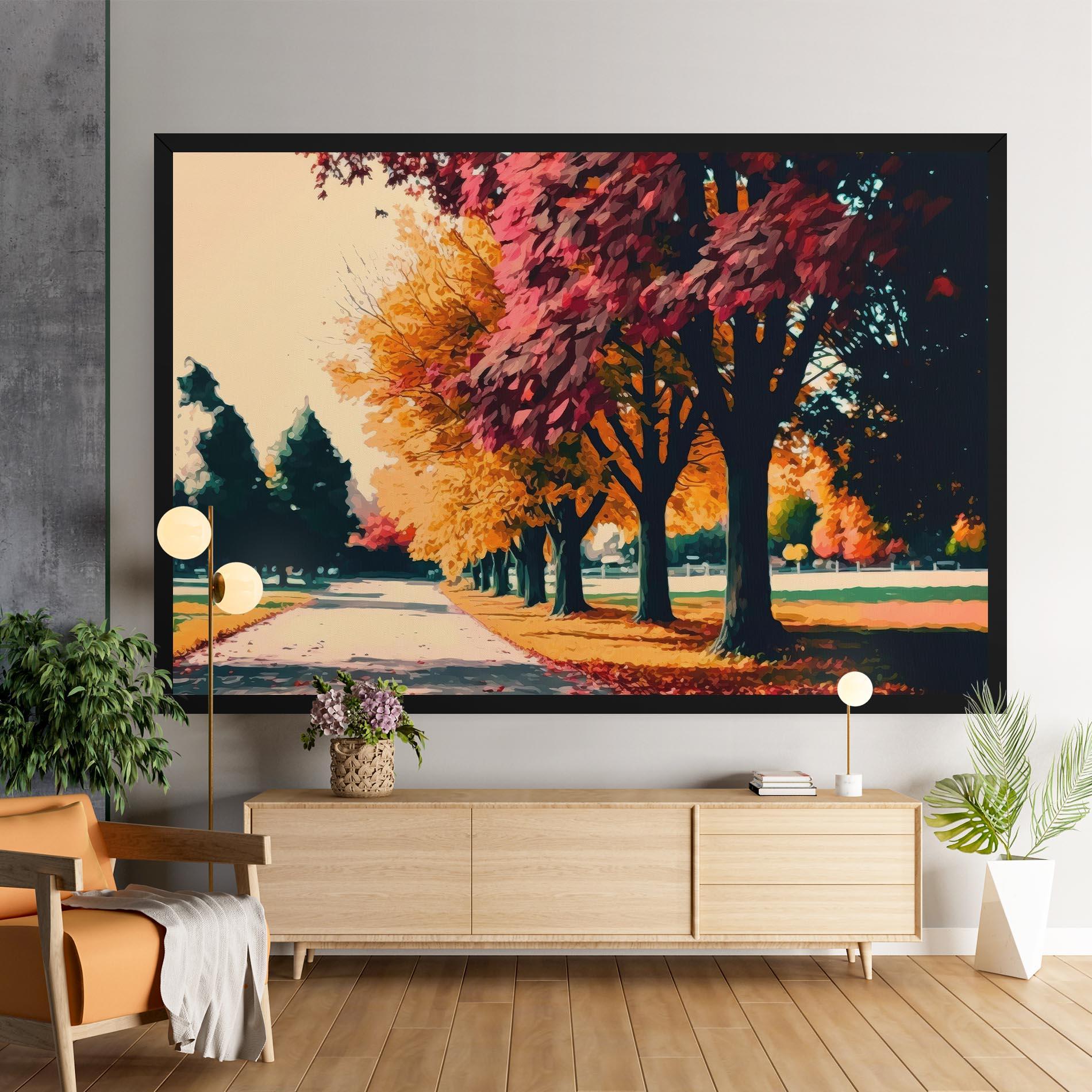 Leinwandbild Autumn Park mockup 9