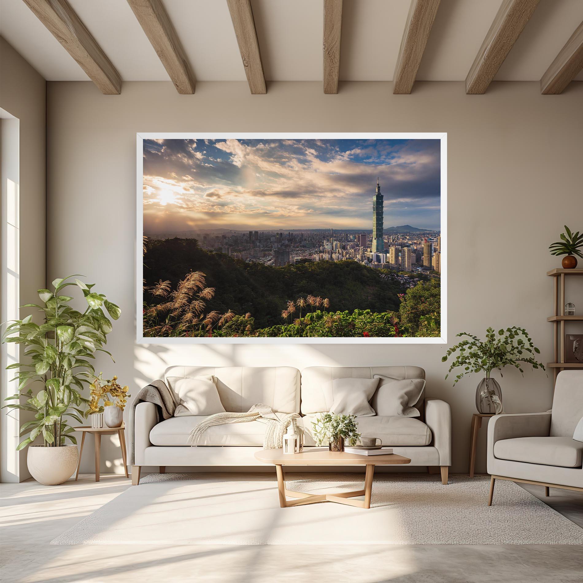 Leinwandbild Big Building Daylight mockup 6