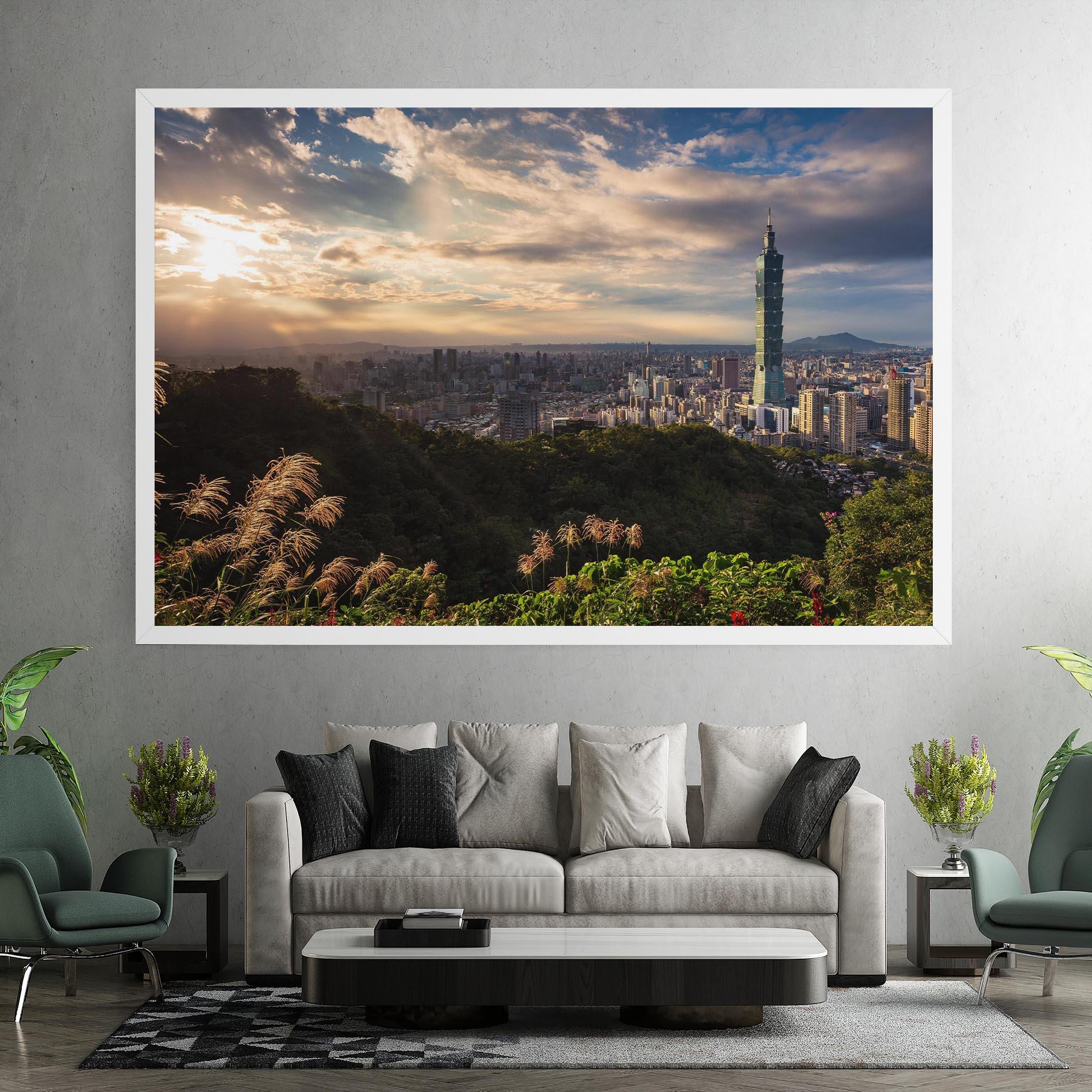 Leinwandbild Big Building Daylight mockup 7