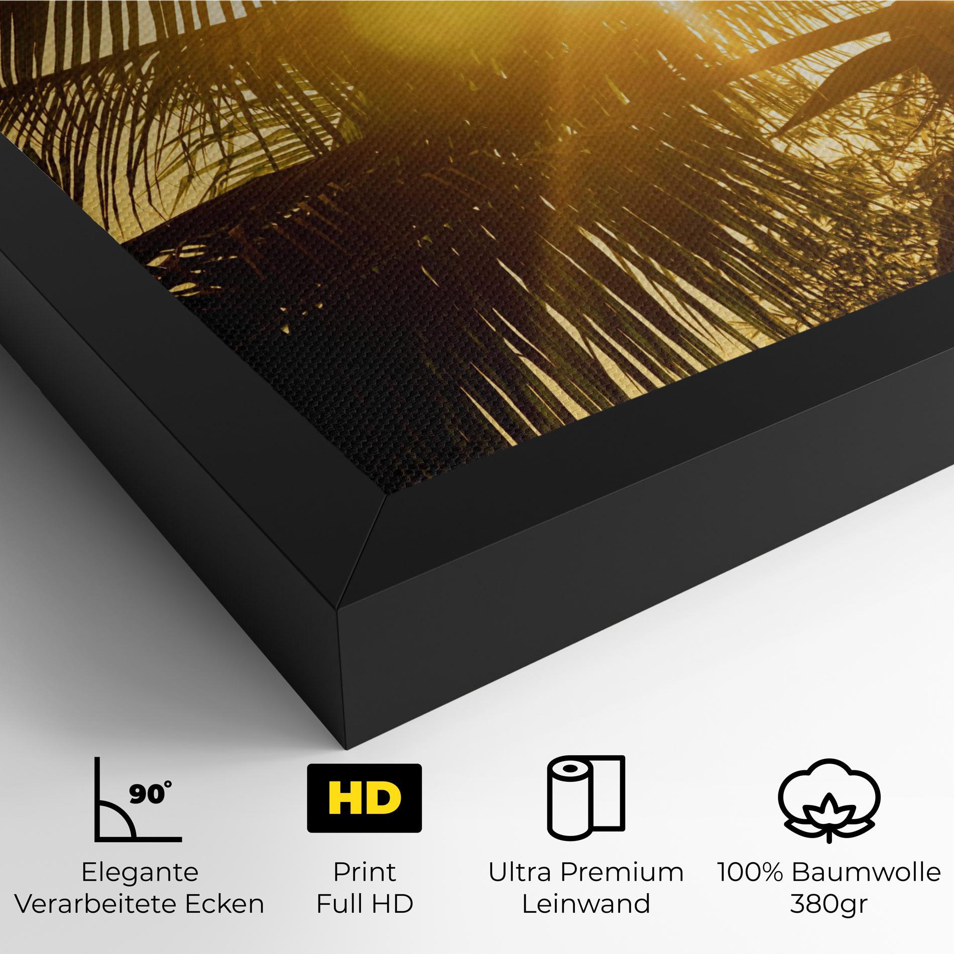 Leinwandbild Palm Trees Sun mockup 4