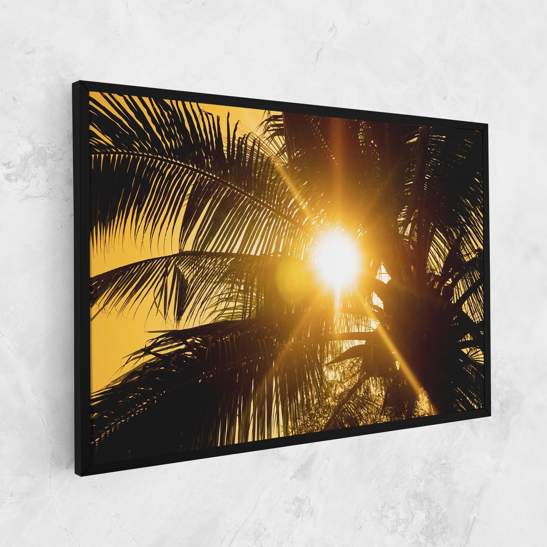 Leinwandbild Palm Trees Sun mockup 1