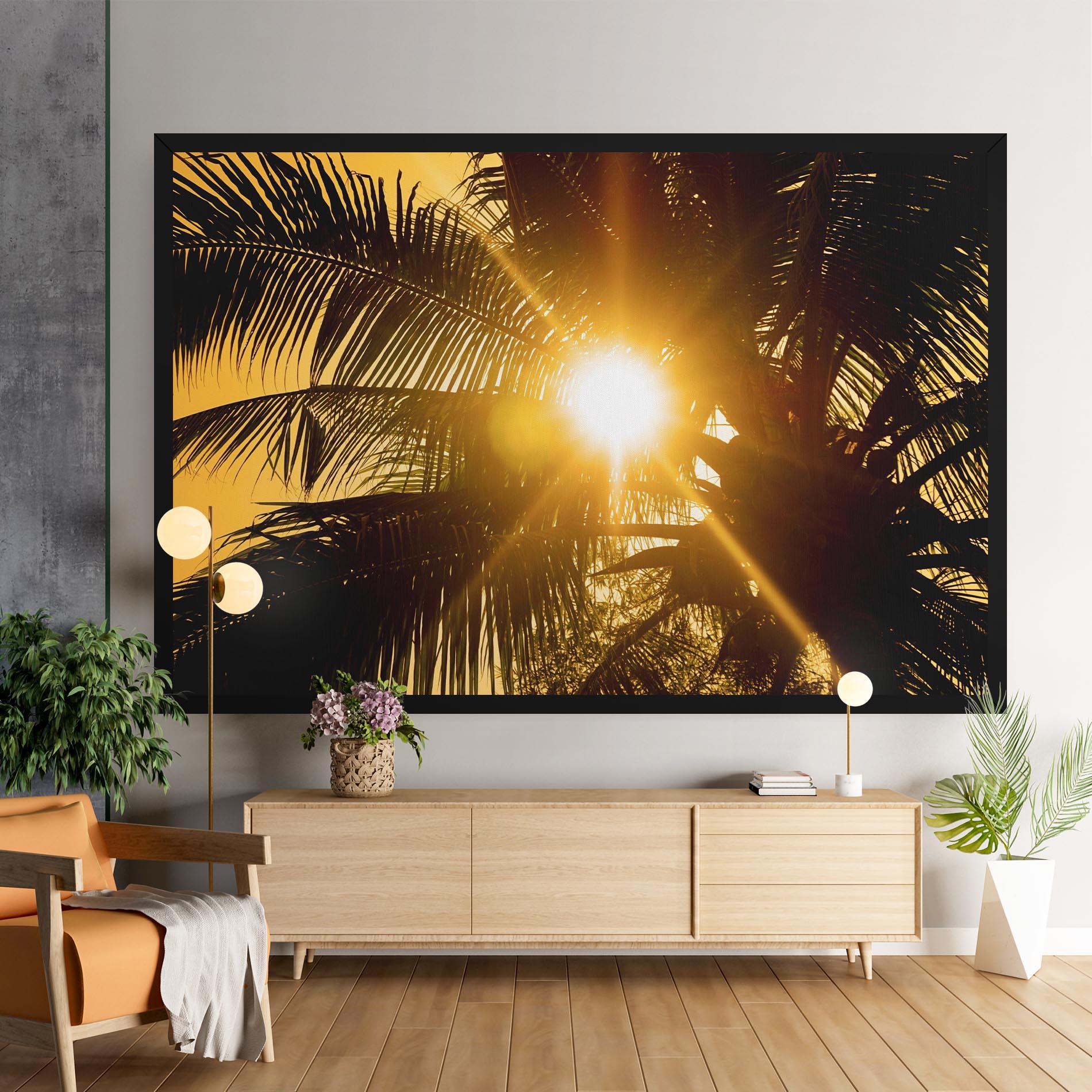 Leinwandbild Palm Trees Sun mockup 9