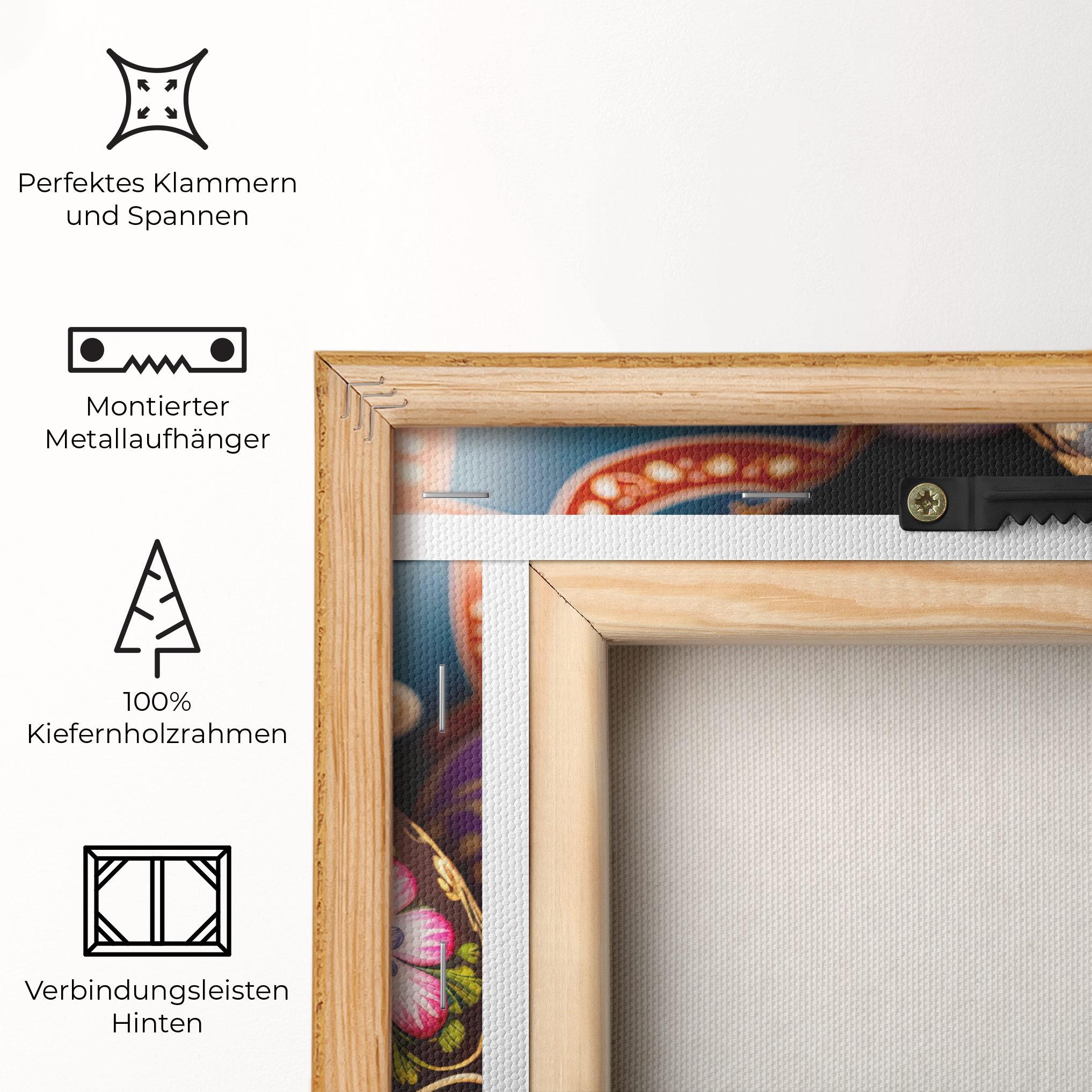 Leinwandbild Pretty Painted Eggs mockup 5