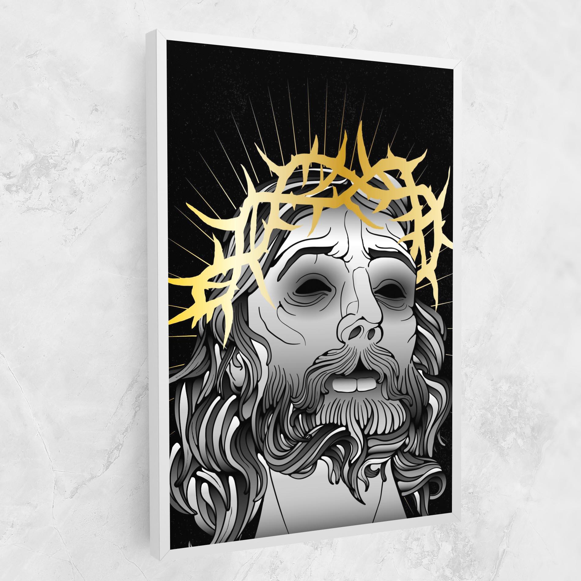 Leinwandbild Gold Christ mockup 1