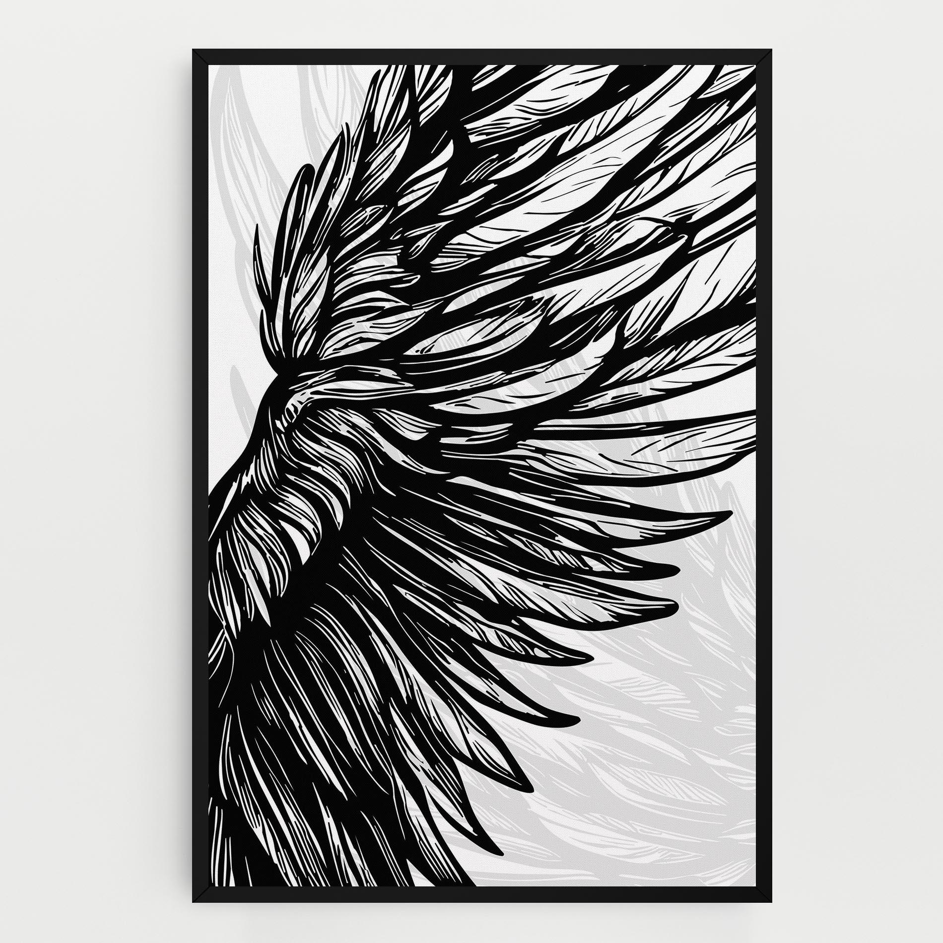 Leinwandbild Wing Line mockup 0