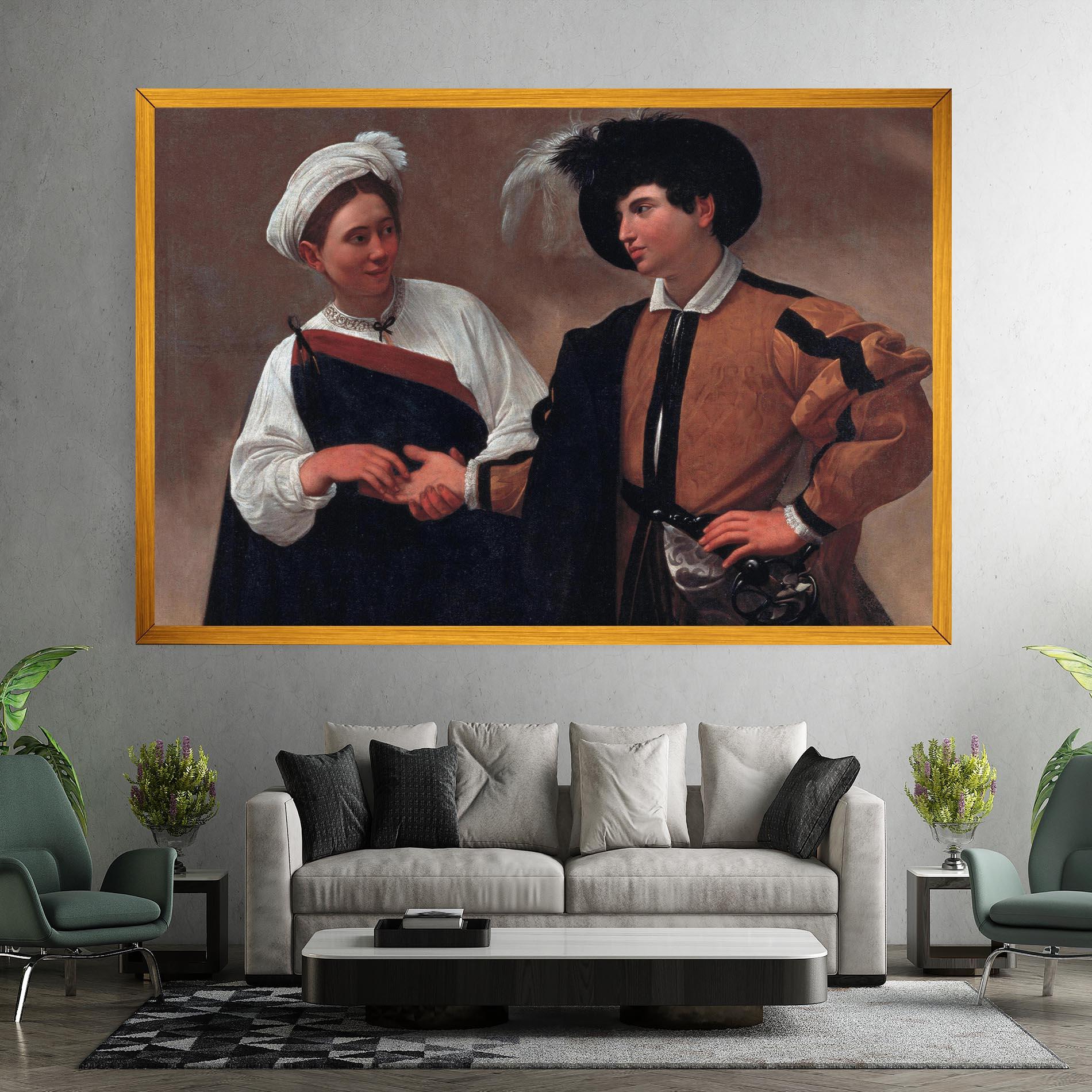 Leinwandbild Caravaggio Good Luck mockup 7