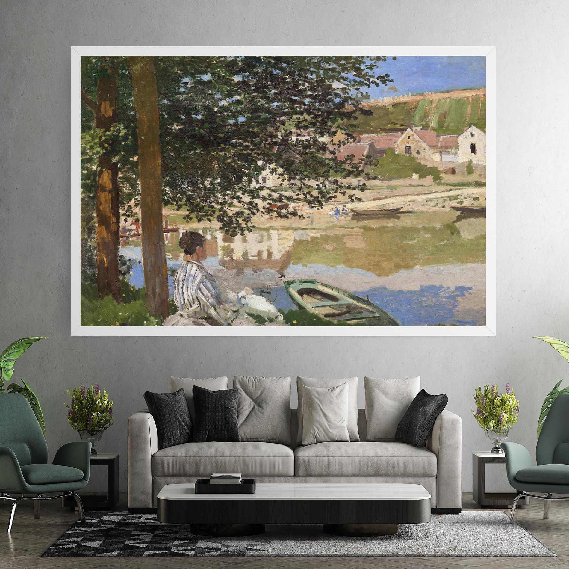 Leinwandbild On The Bank Of The Seine mockup 7