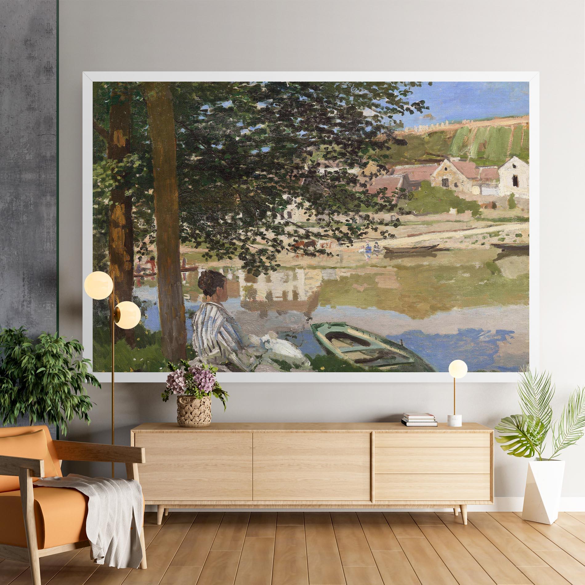 Leinwandbild On The Bank Of The Seine mockup 9