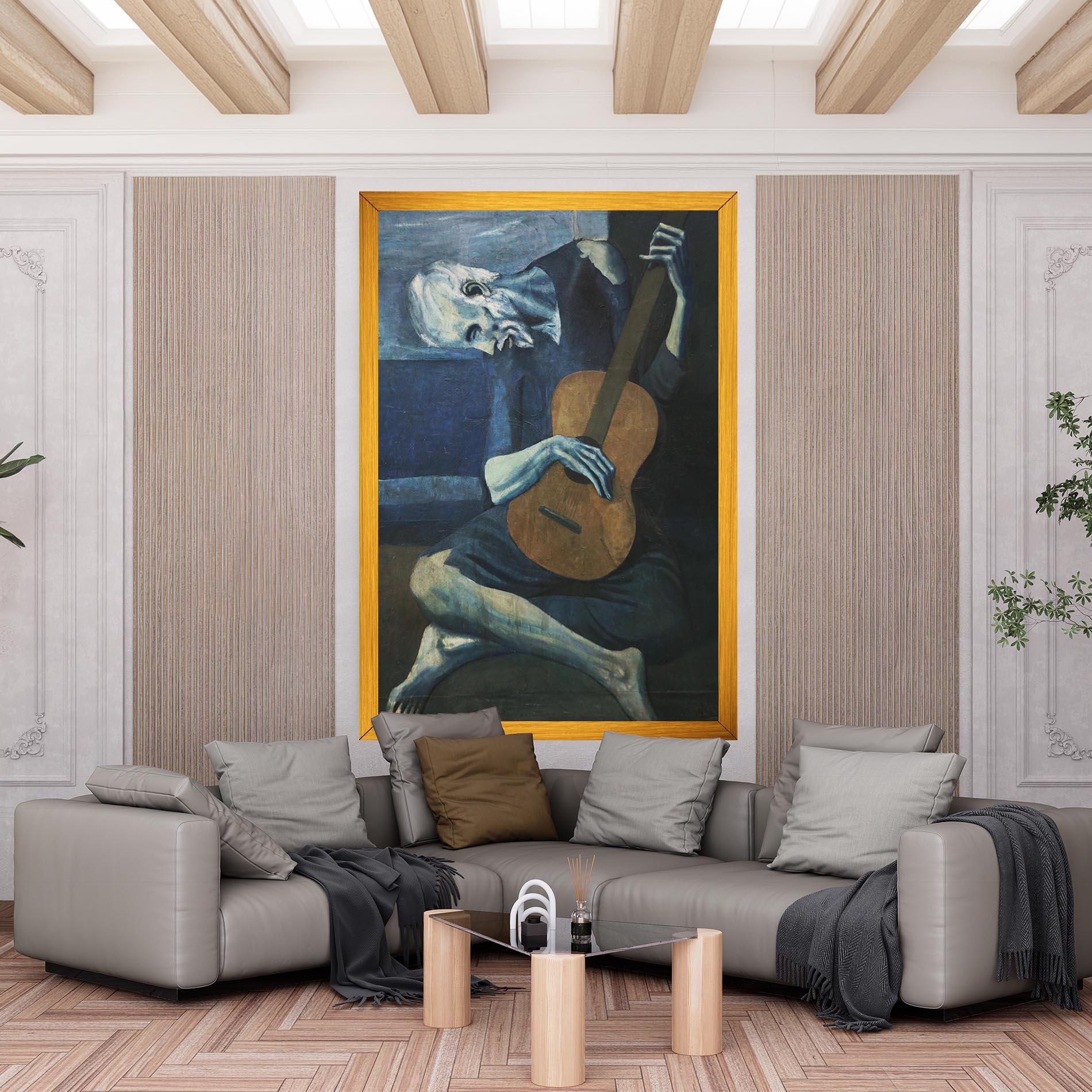 Leinwandbild Old Guitarist mockup 6