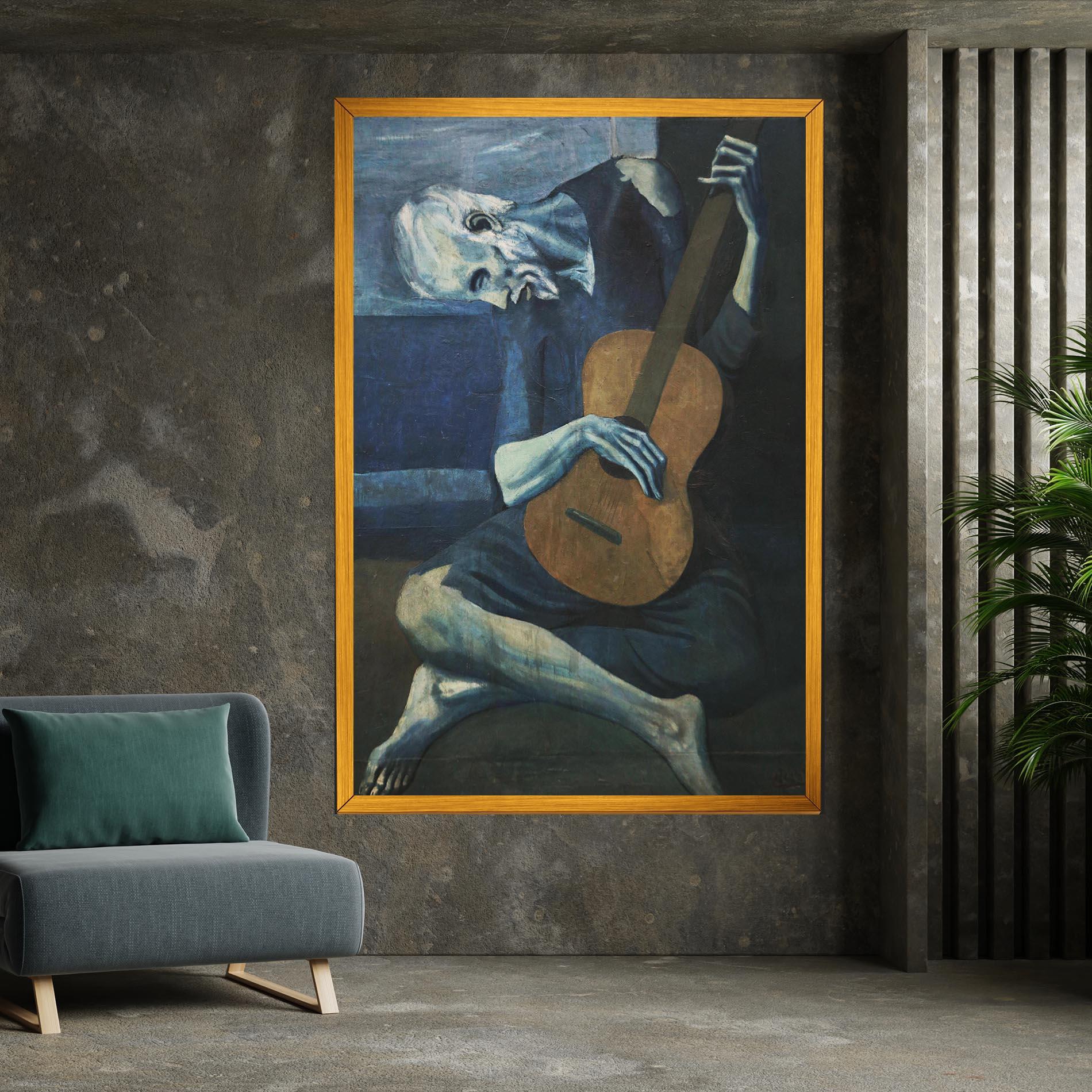 Leinwandbild Old Guitarist mockup 7