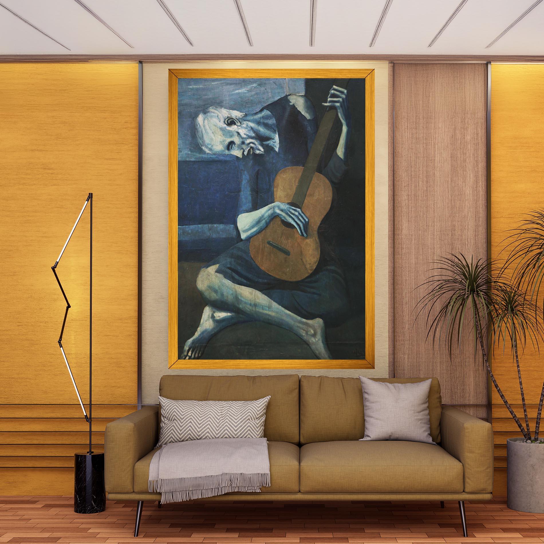 Leinwandbild Old Guitarist mockup 9