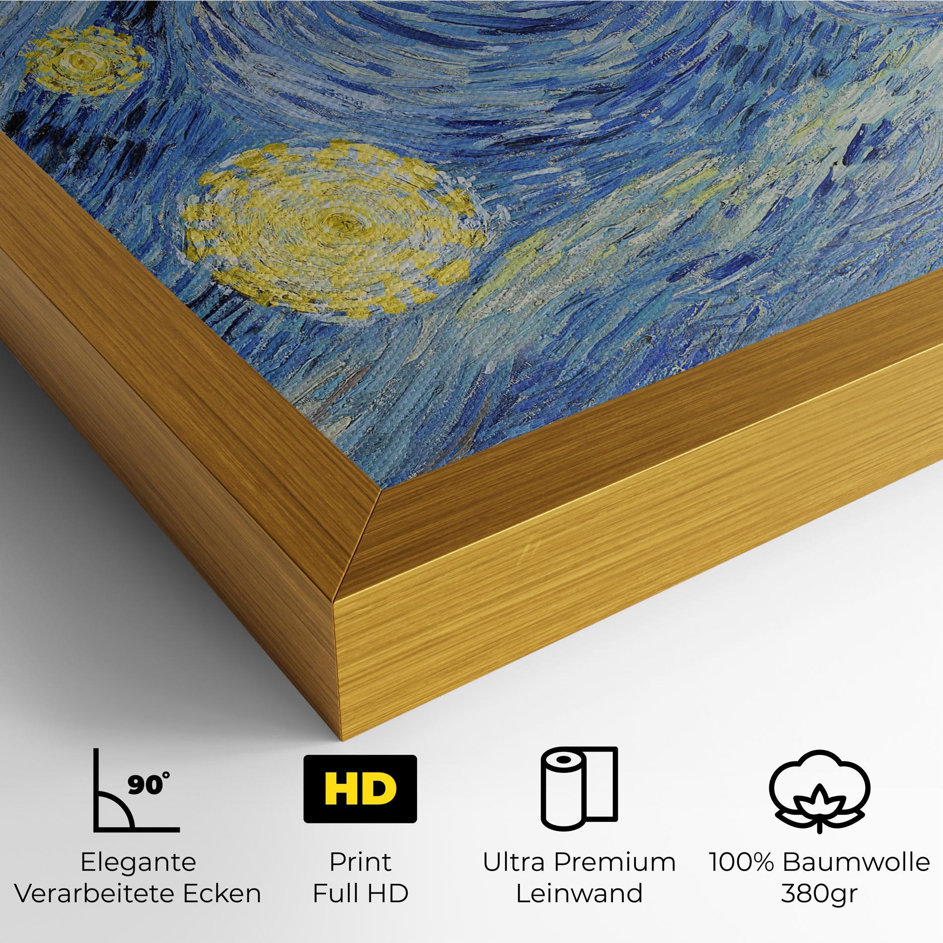 Leinwandbild Van Gogh Starry Night mockup 4