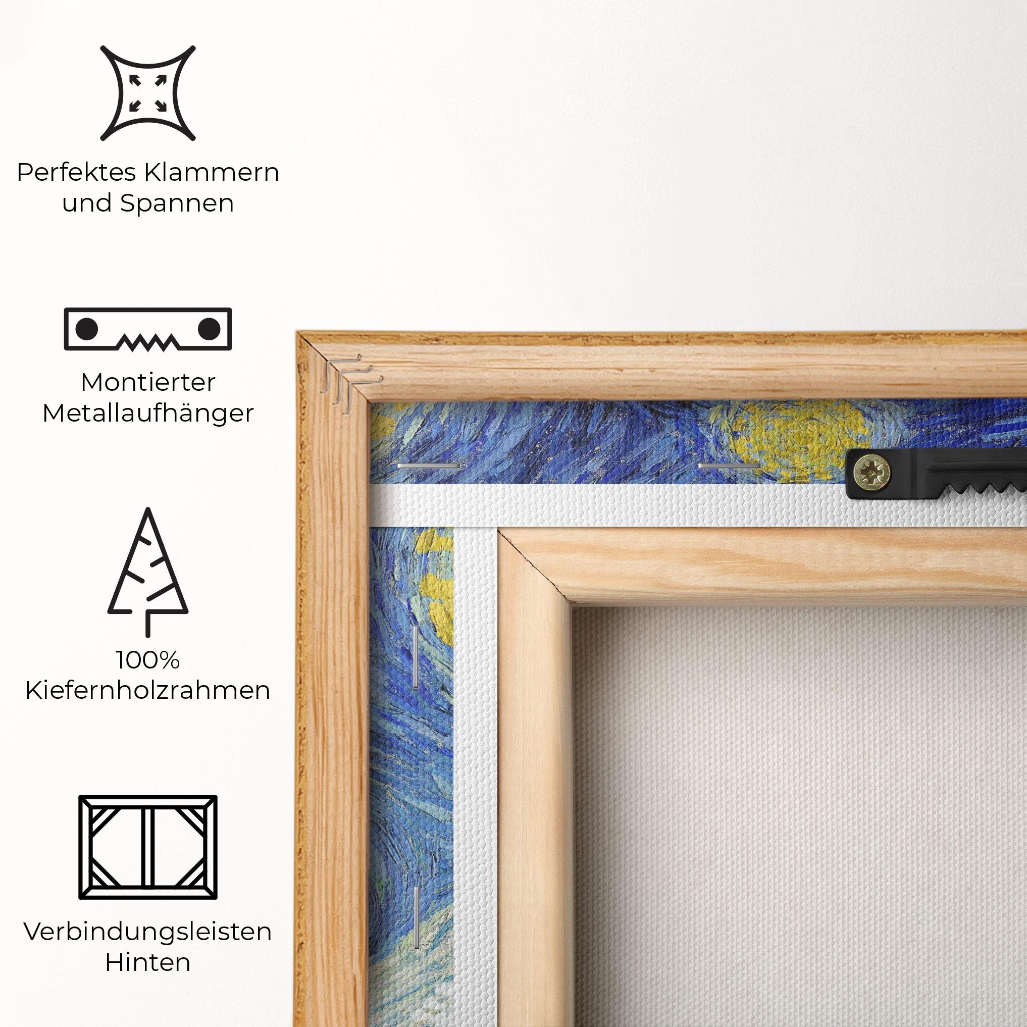 Leinwandbild Van Gogh Starry Night mockup 5