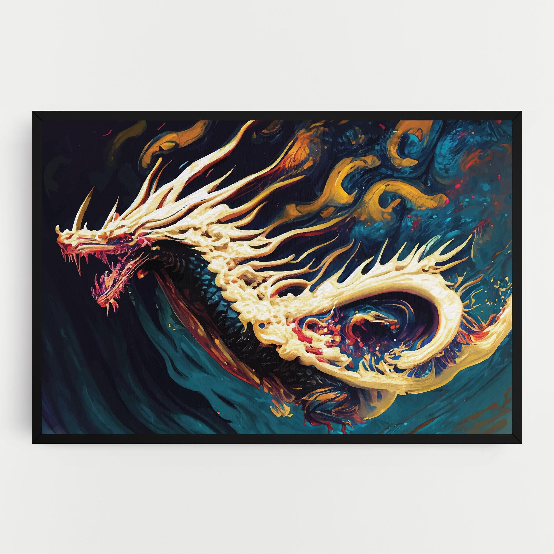 Leinwandbild Flying Acrylic Dragon mockup 0