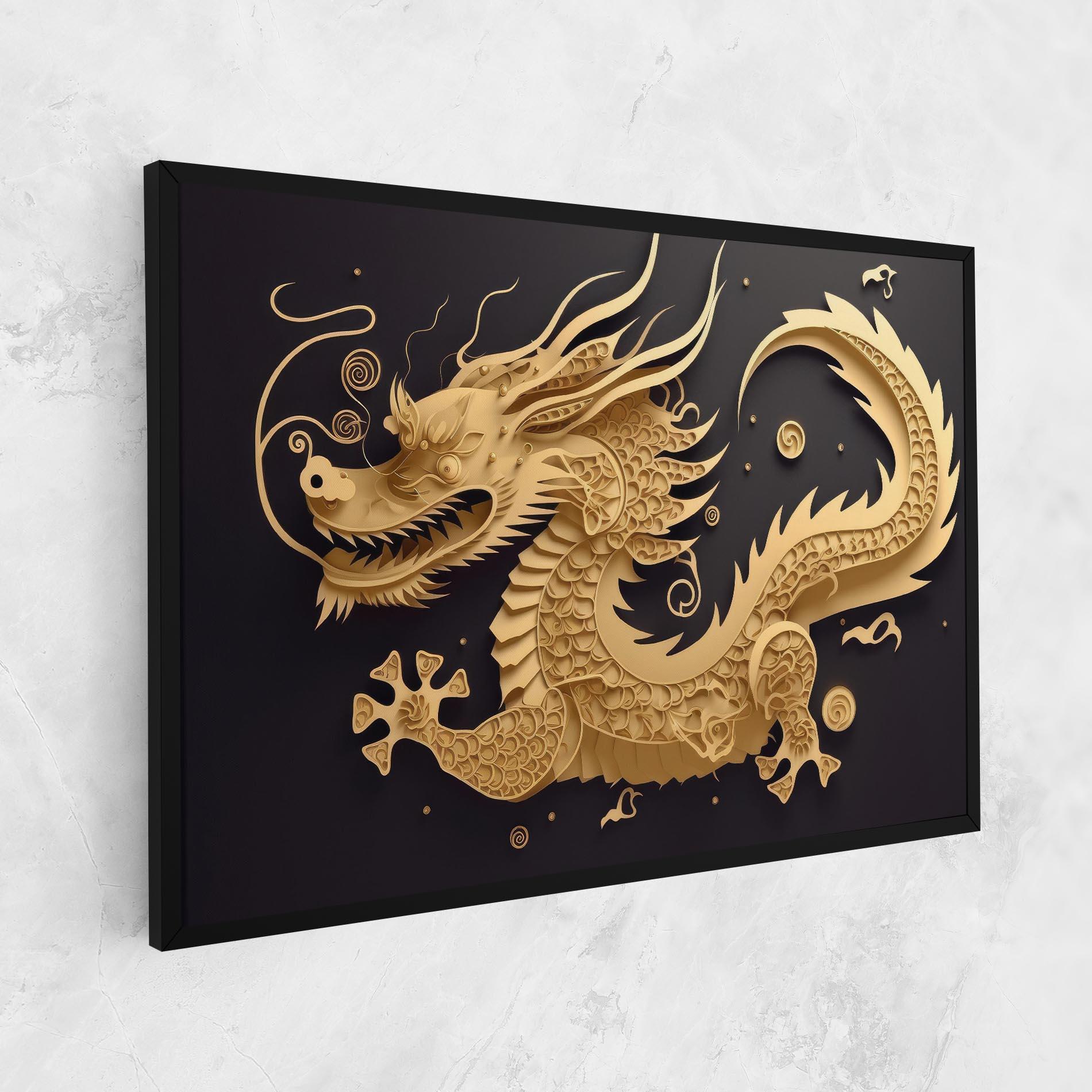 Leinwandbild Dragon Zodiac Sign mockup 1