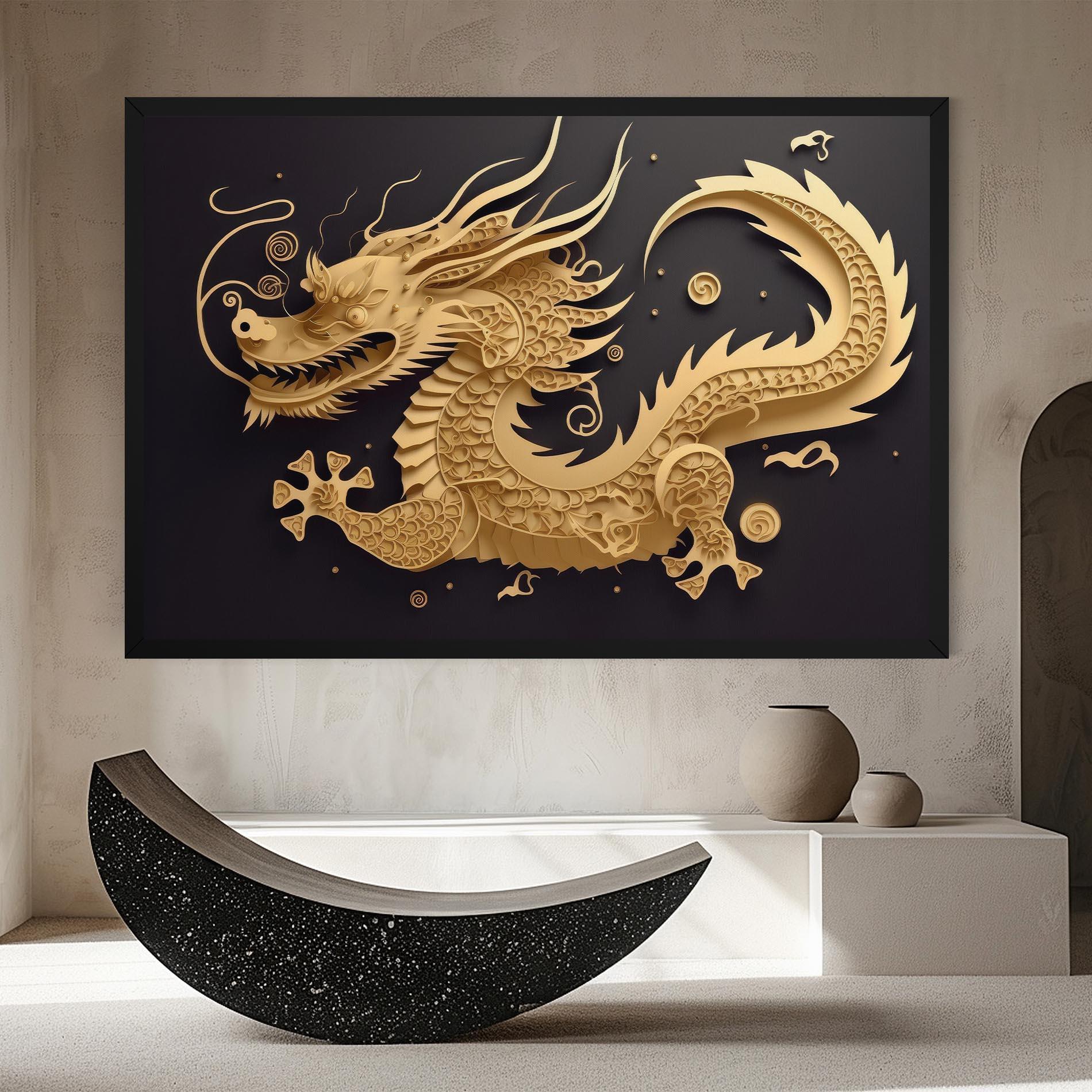 Leinwandbild Dragon Zodiac Sign mockup 8