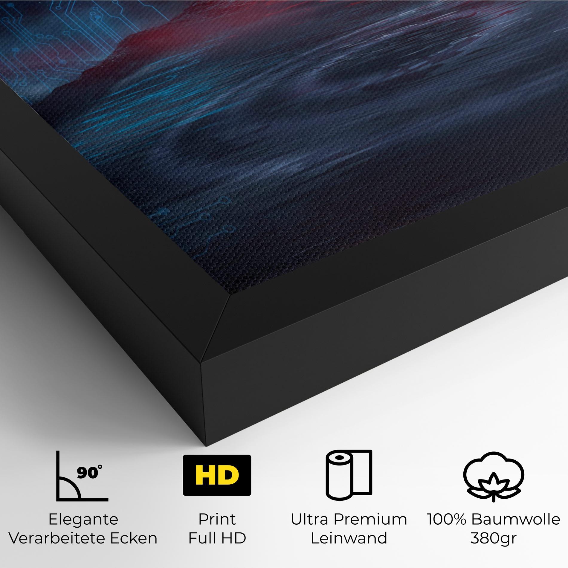 Leinwandbild Neon Space Galaxy mockup 4