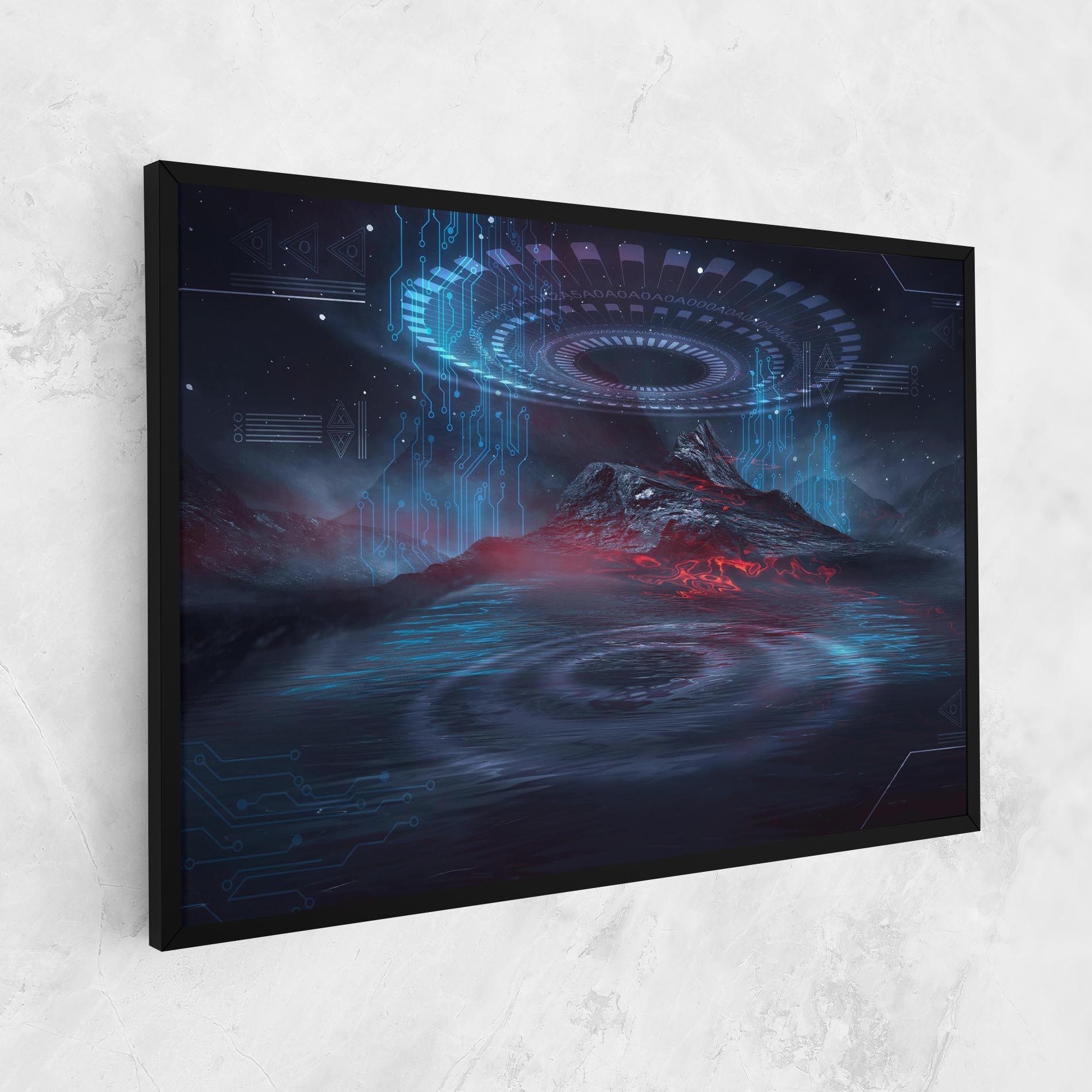 Leinwandbild Neon Space Galaxy mockup 1