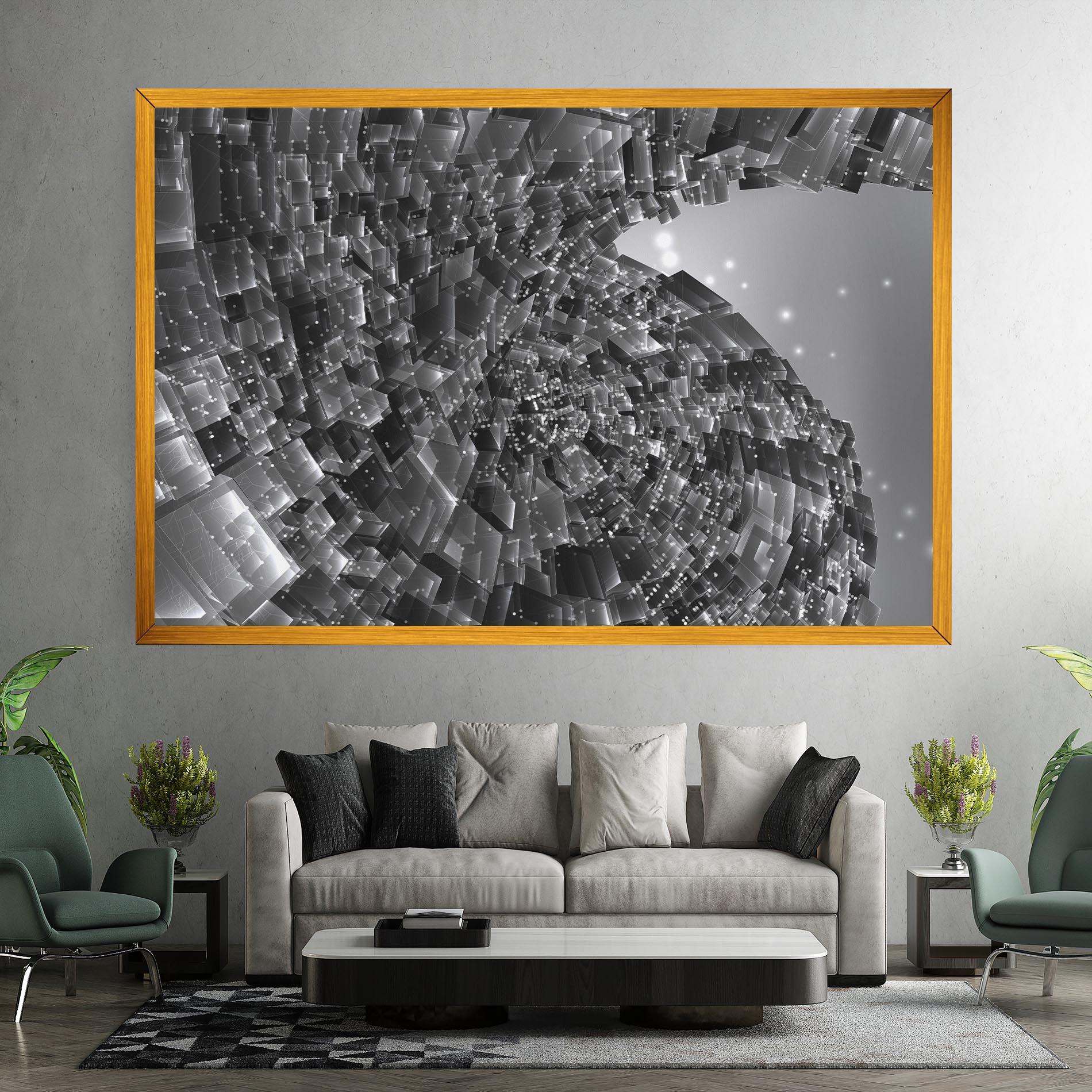 Leinwandbild Grey Shape View mockup 7