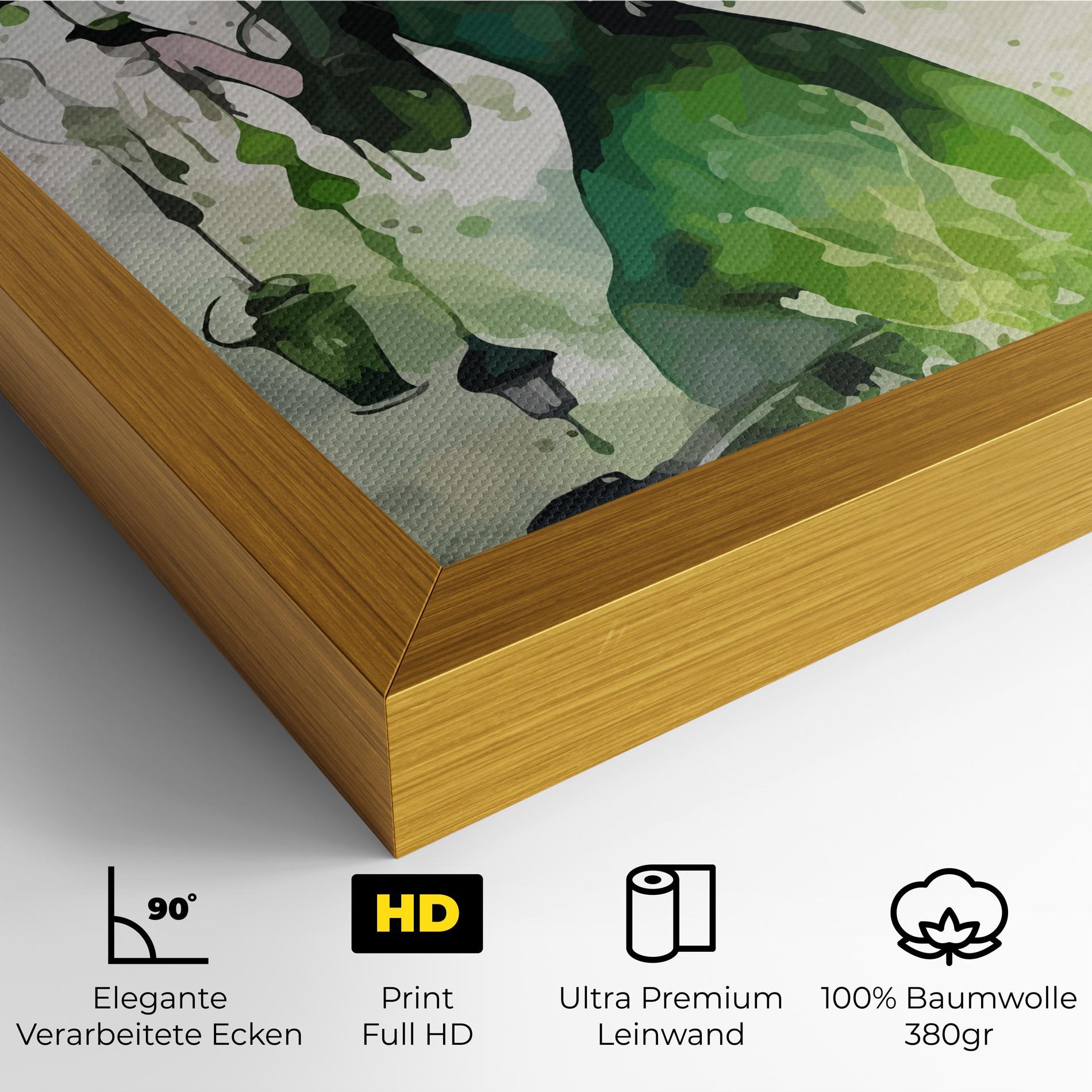 Leinwandbild Green Light Witch mockup 4