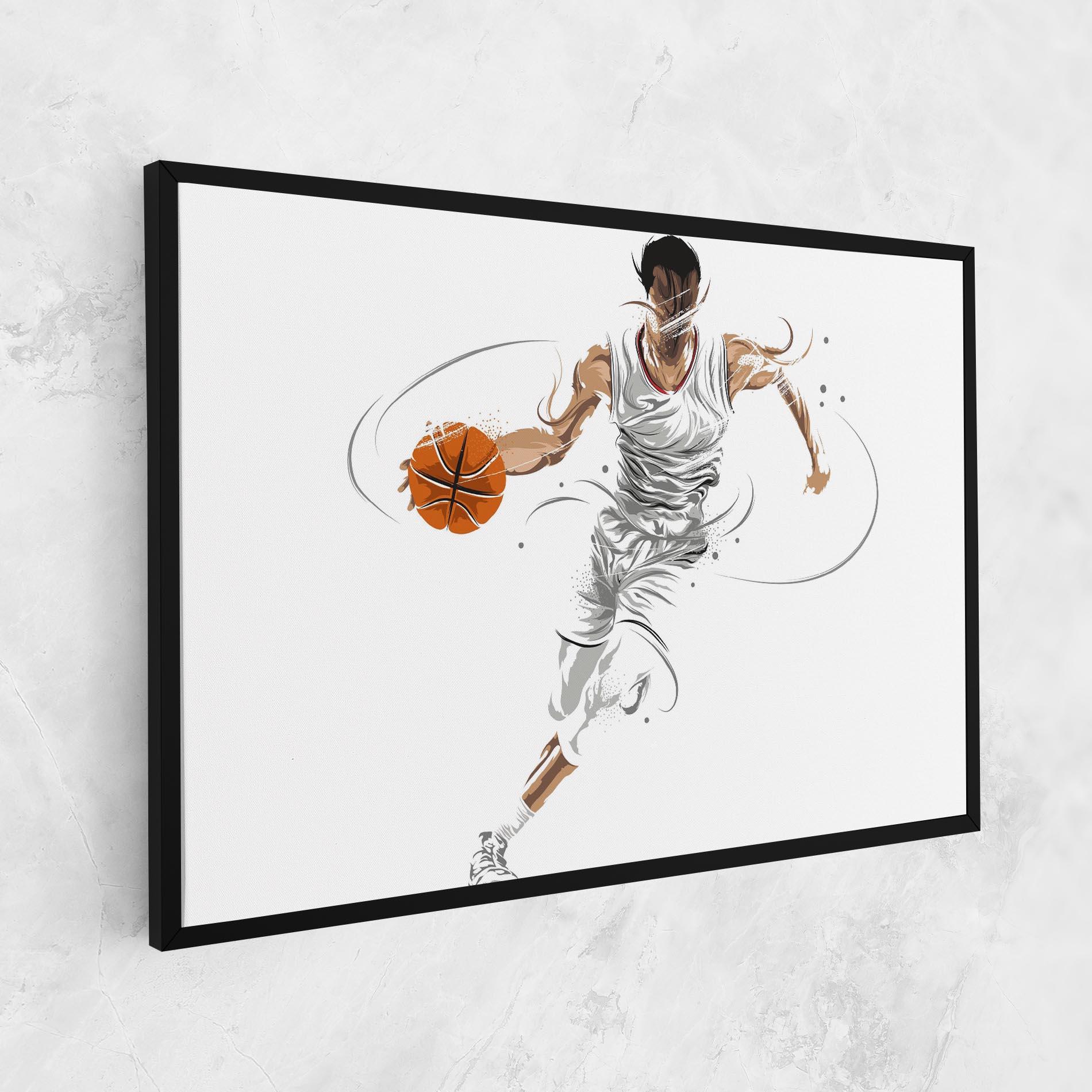 Leinwandbild Dribbling Basketbal mockup 1