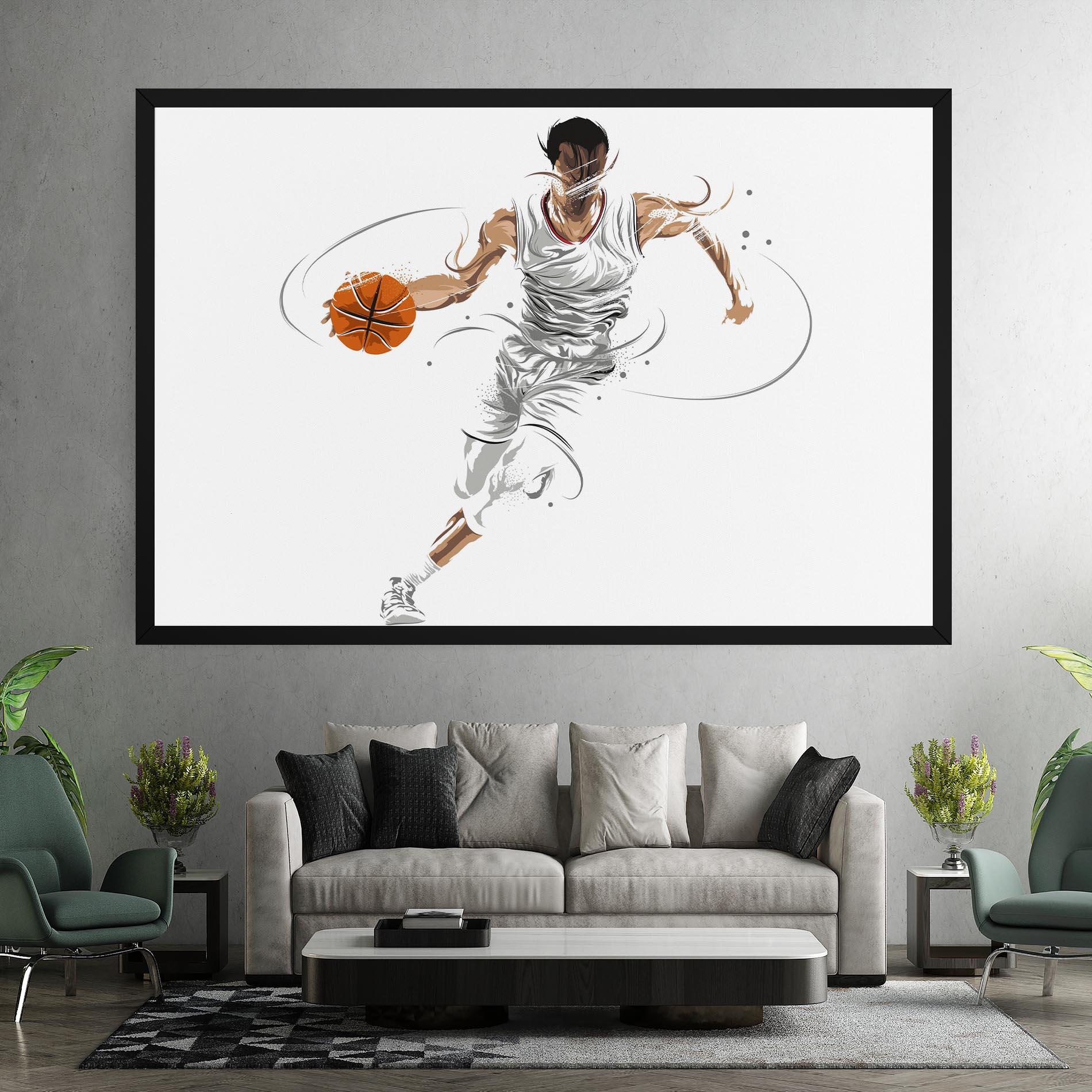 Leinwandbild Dribbling Basketbal mockup 7