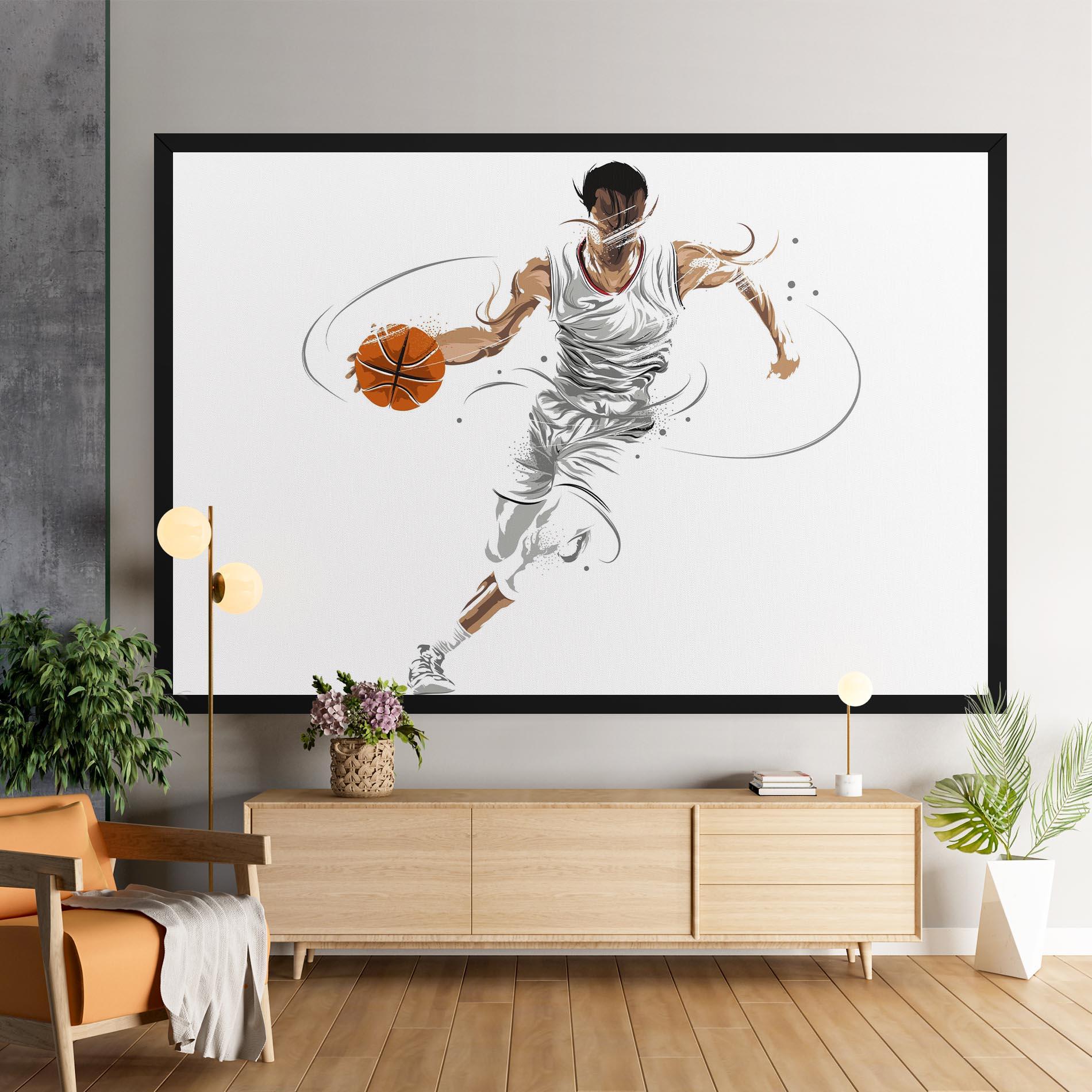 Leinwandbild Dribbling Basketbal mockup 9