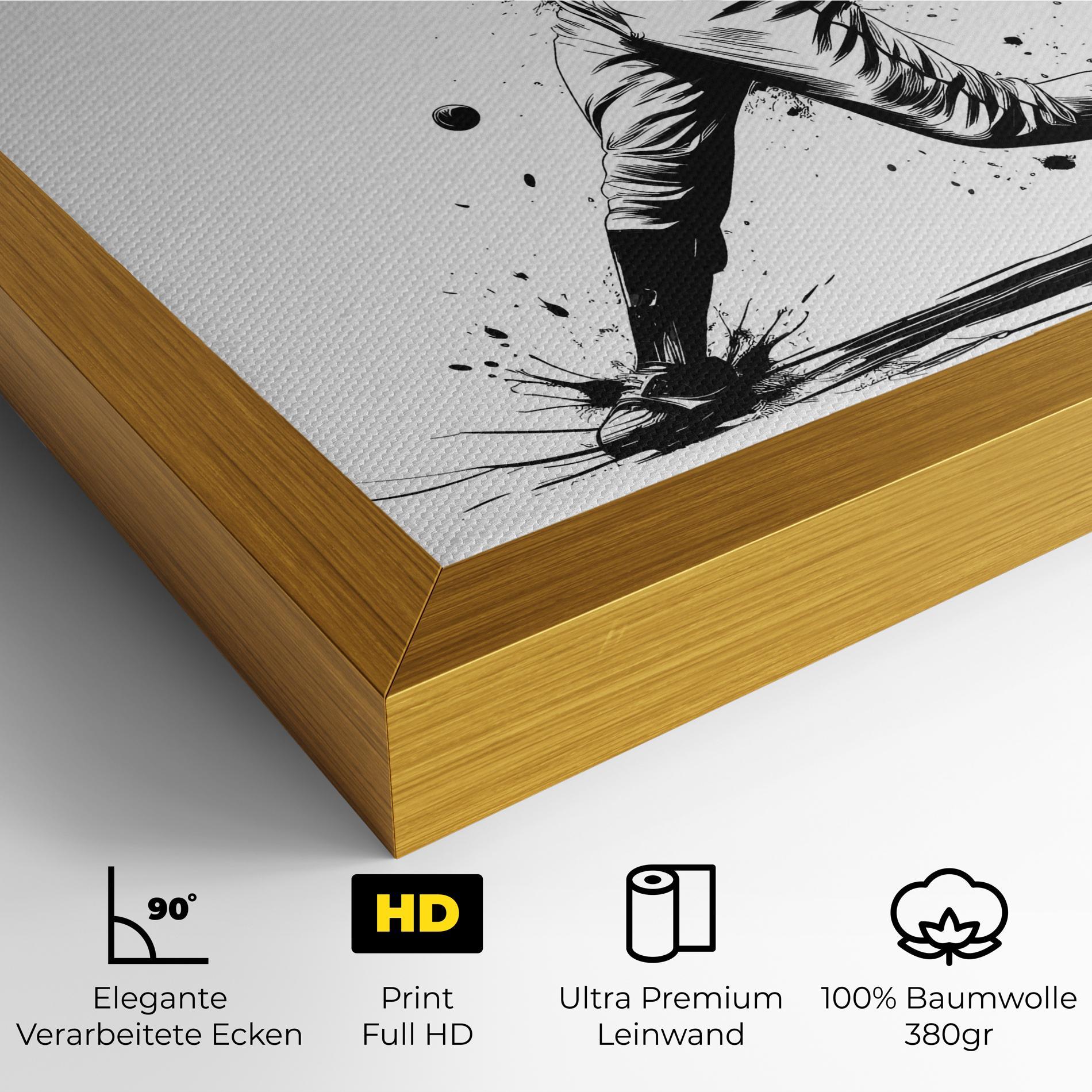 Leinwandbild Baseball Splash mockup 4