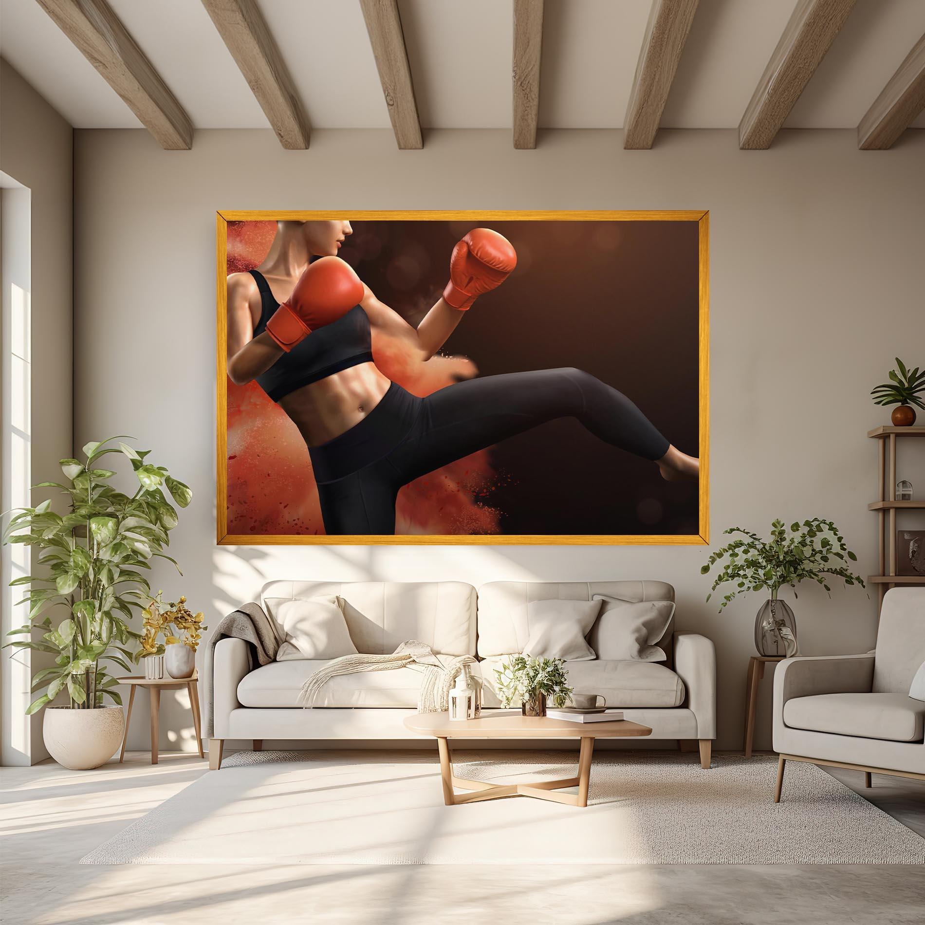 Leinwandbild Woman Box mockup 6