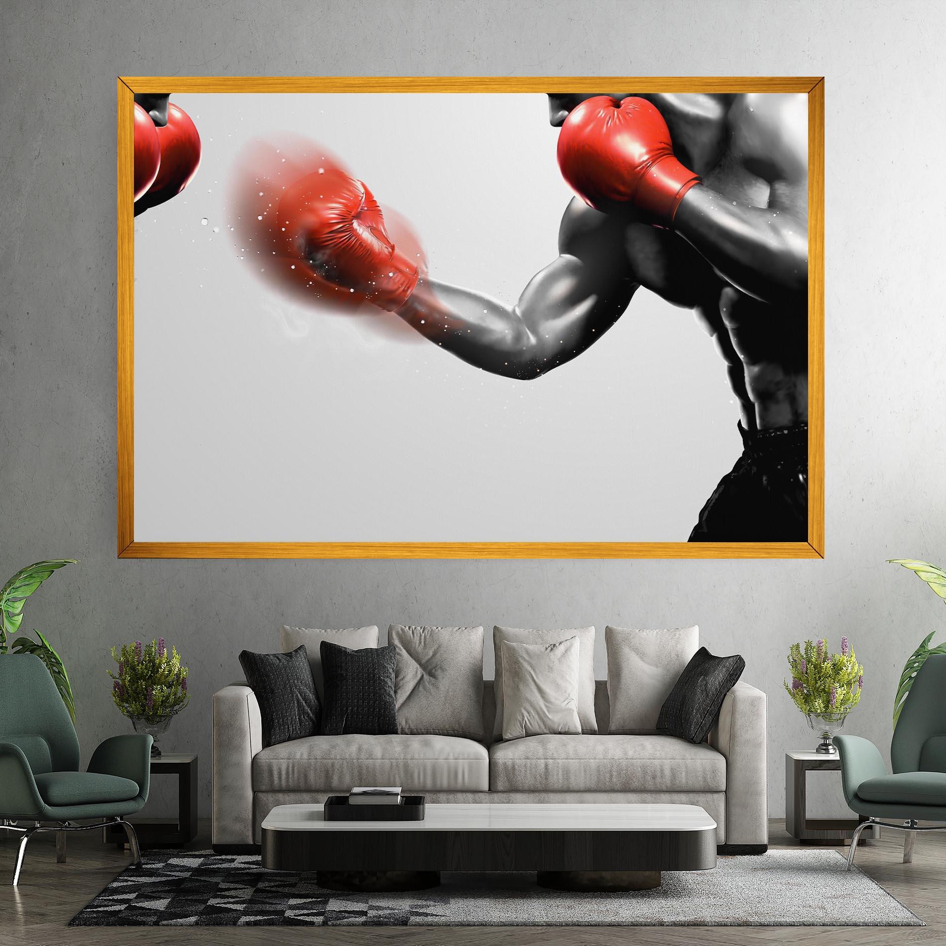 Leinwandbild Red Smoke Box mockup 7