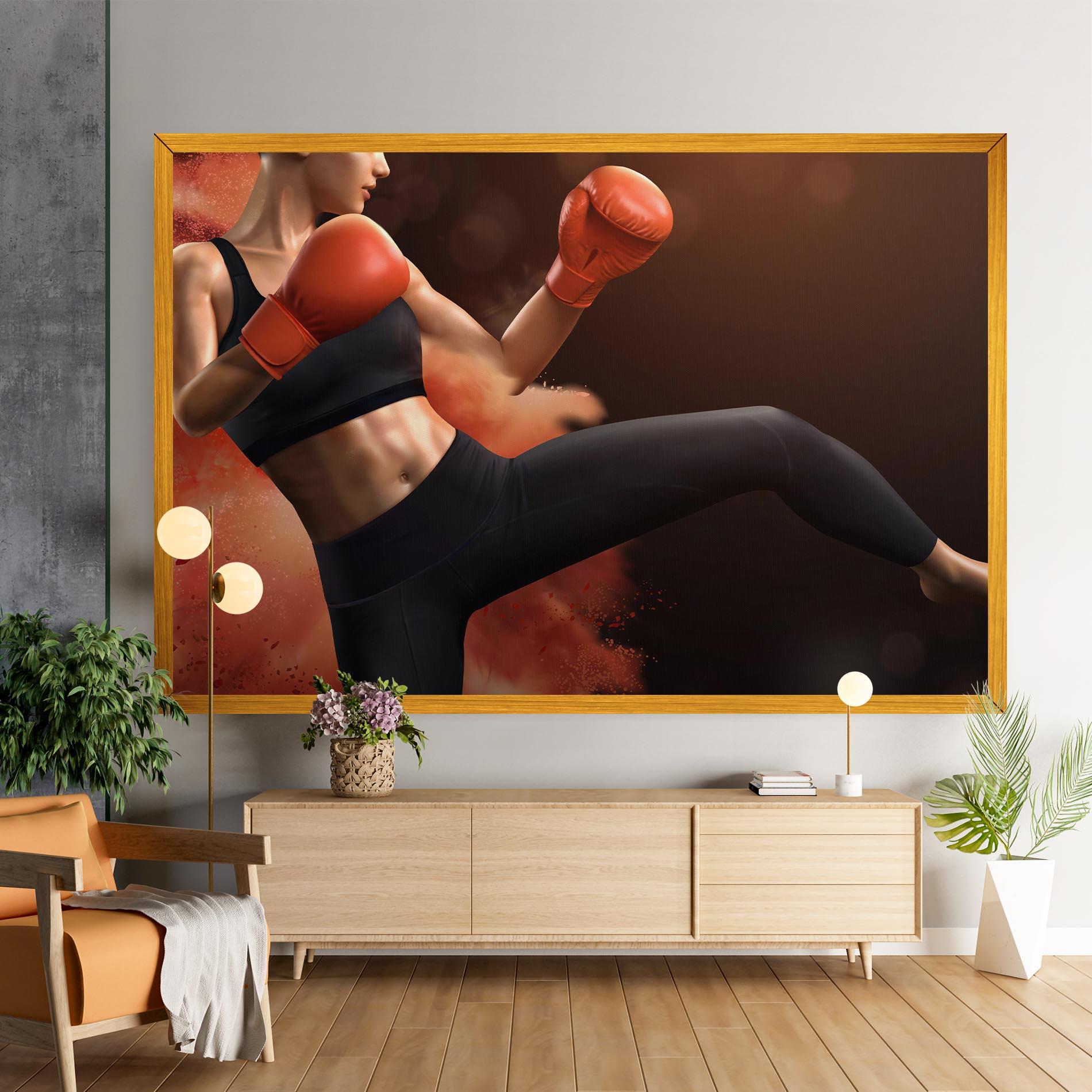 Leinwandbild Woman Box mockup 9