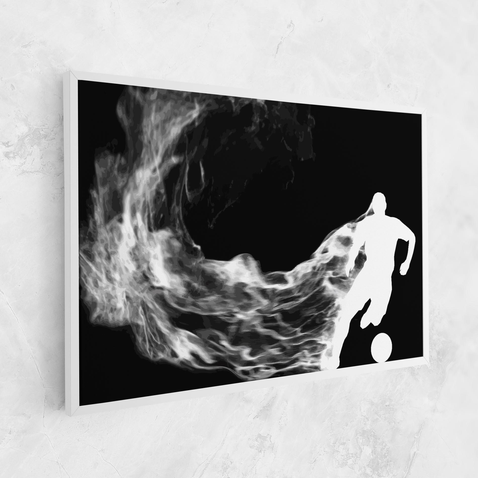 Leinwandbild Football White Smoke mockup 1