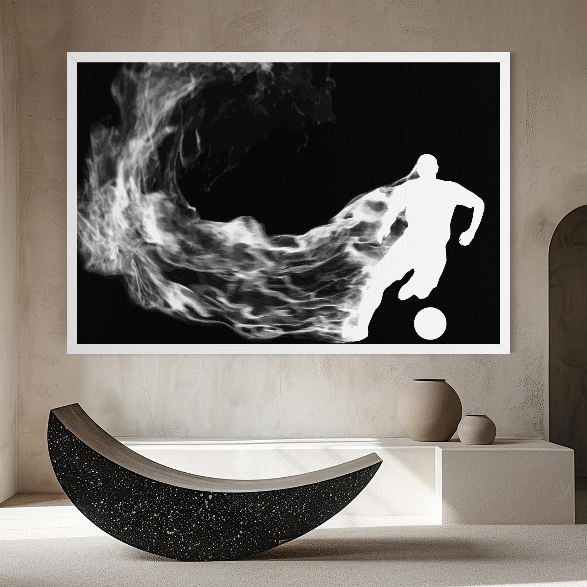 Leinwandbild Football White Smoke mockup 8